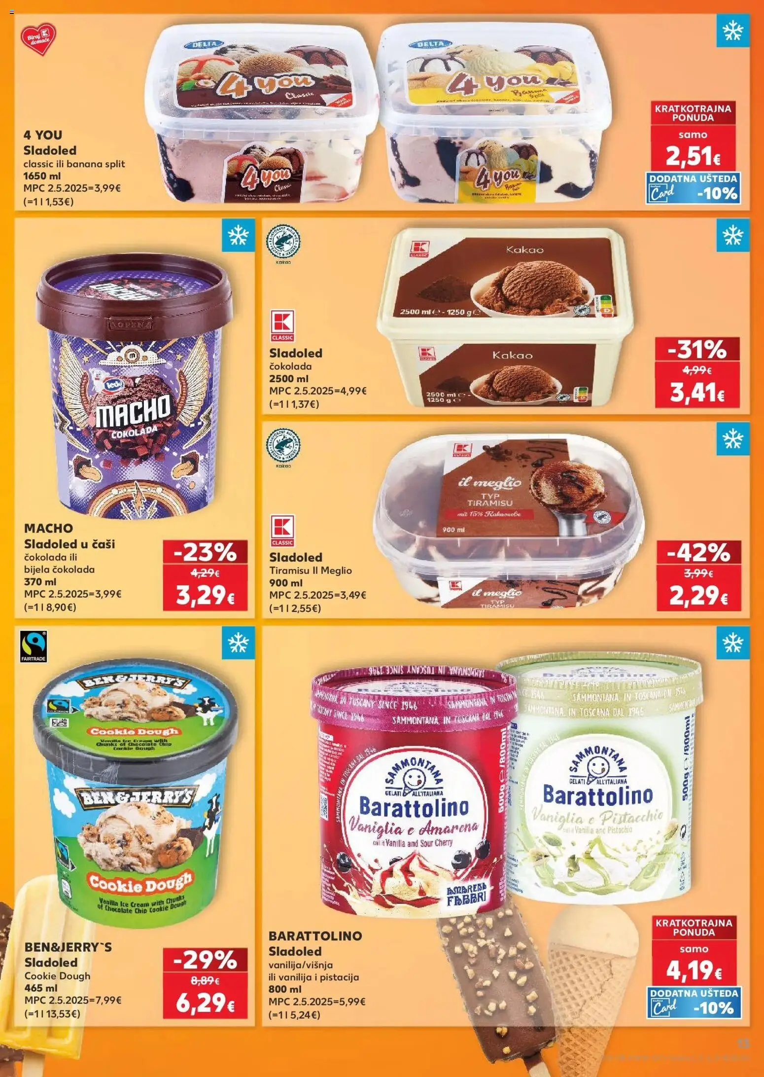 Kaufland katalog | vrijedi od 07.04.2026 | Stranica: 13 | Proizvodi: Čokolada, Ledo, Sladoled, Kakao