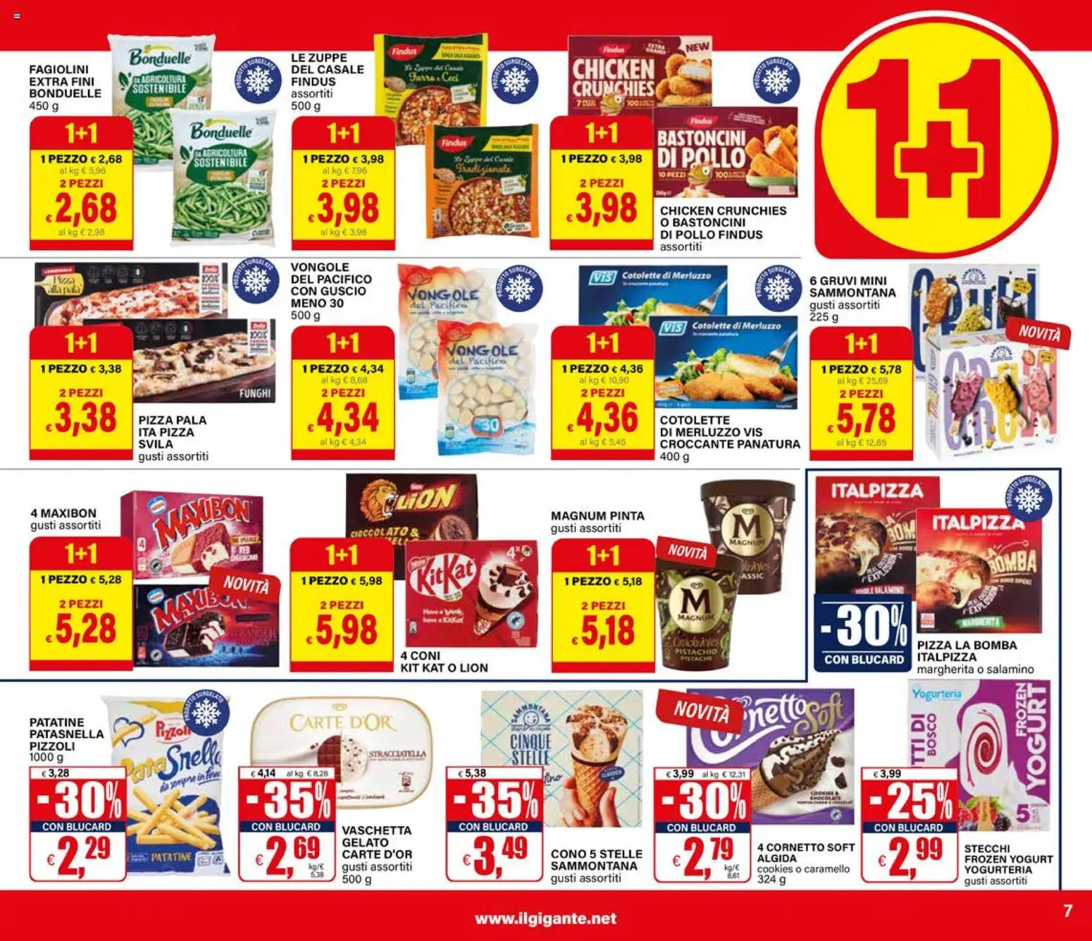 Volantino Il Gigante del 09.04.2026 | Pagina: 7 | Prodotti: Merluzzo, Patatine, Vongole, Stracciatella
