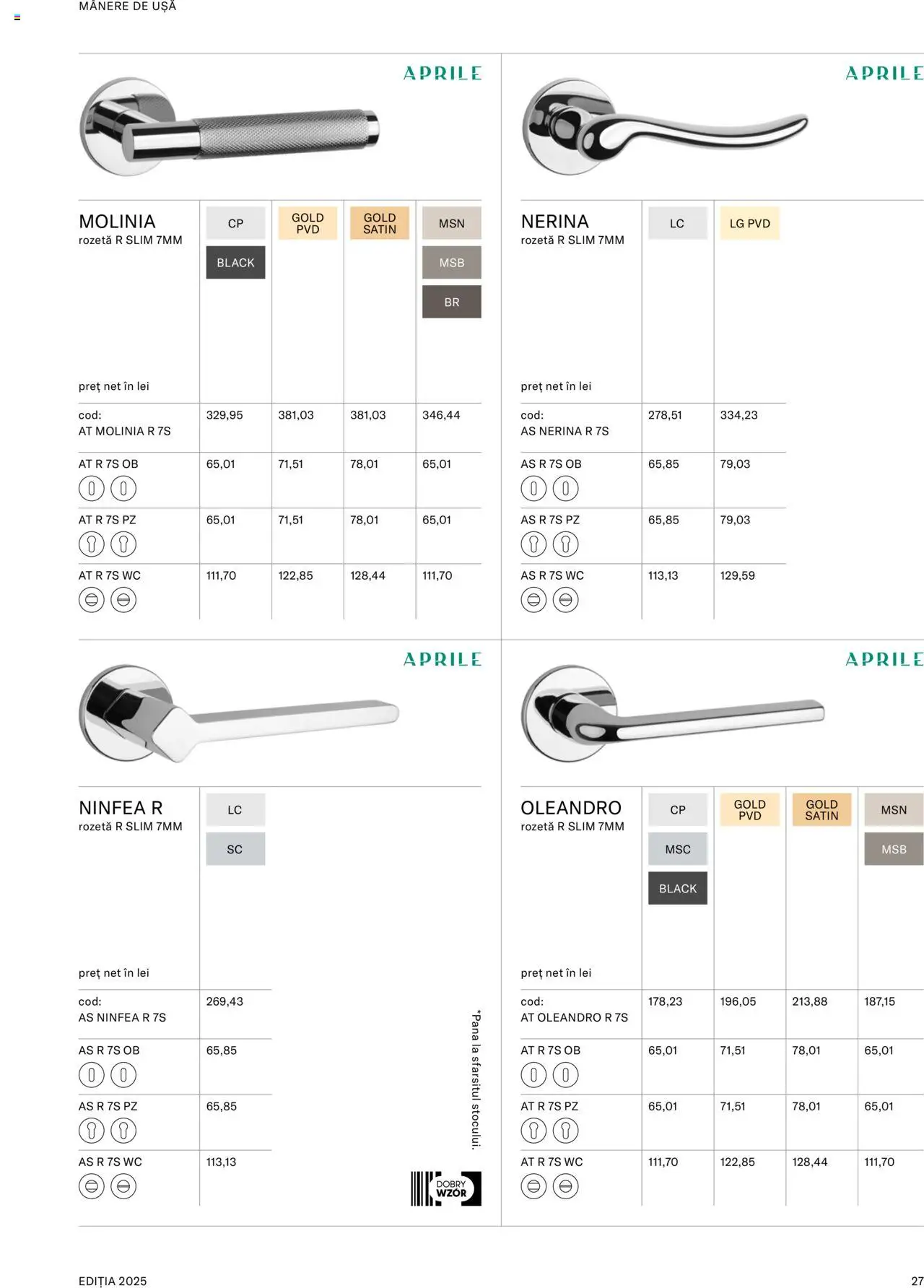 Noul catalog Proges – valabil de la 08.09.2025 | Pagină: 29 | Produse: Ușă
