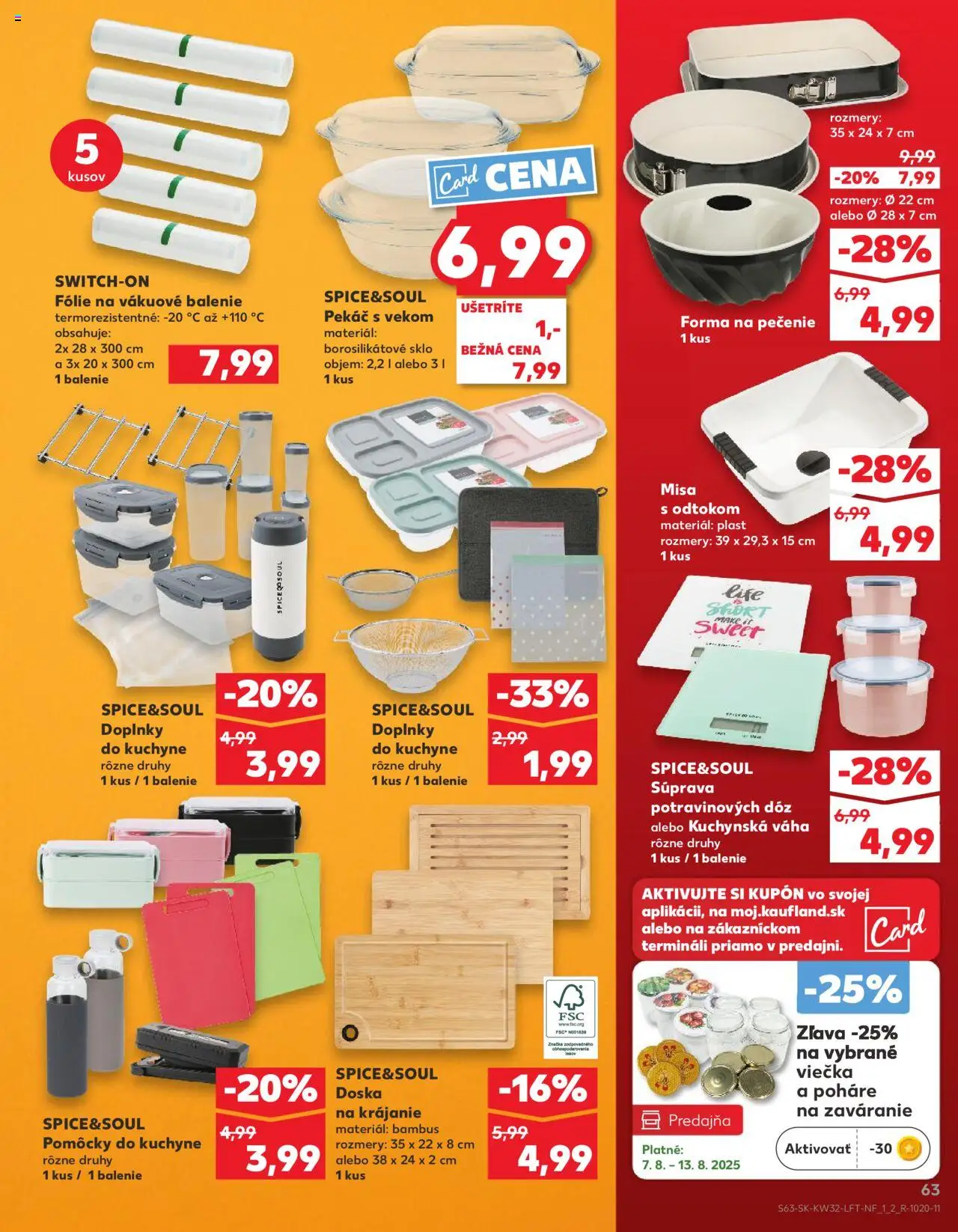 Kaufland SK akciós ujság - amely érvényes a következő dátumtól: 07.08.2025 | Oldal: 63