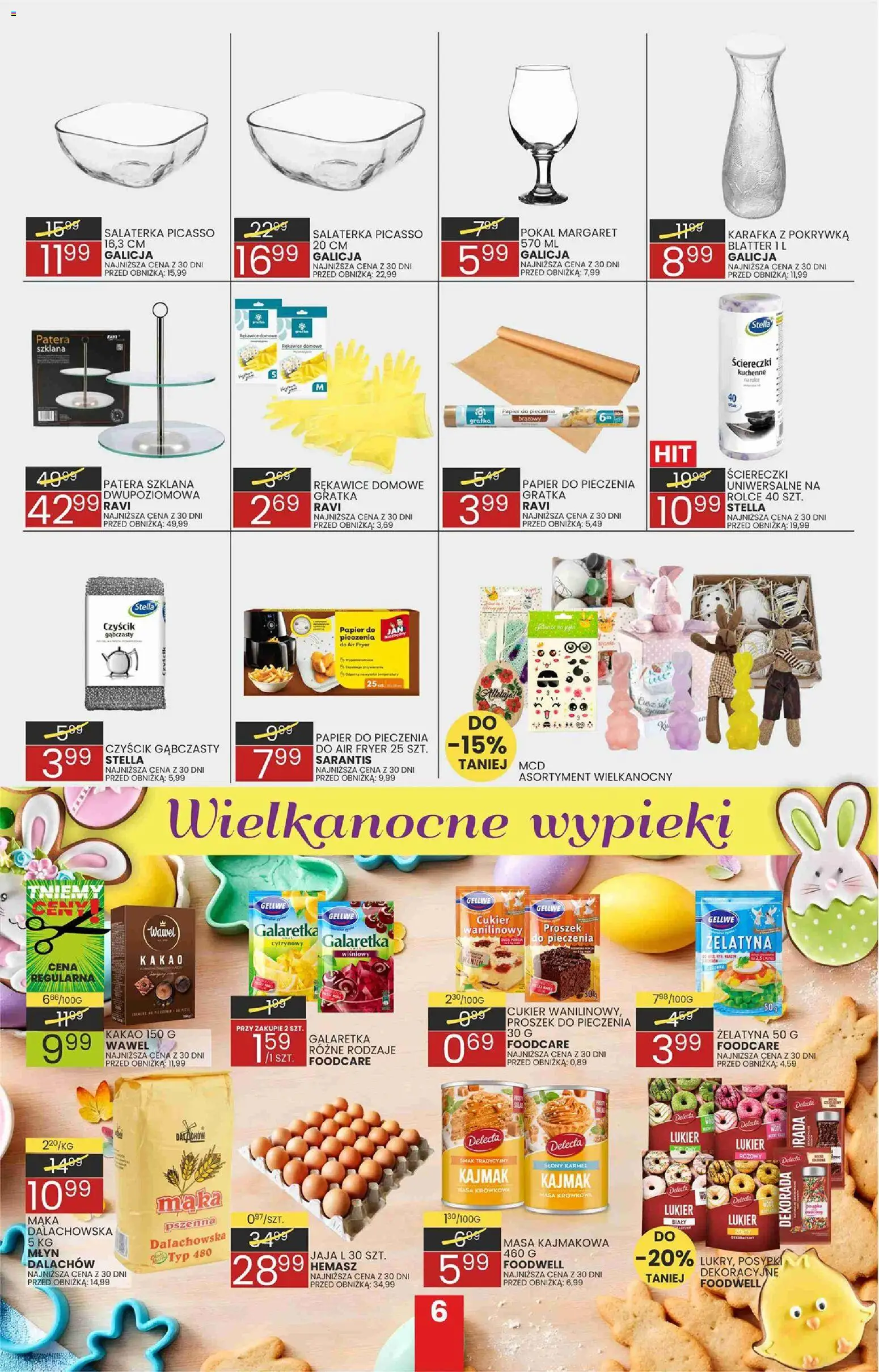 Wafelek gazetka od 23.03.2026 | Strona: 6 | Produkty: Masa kajmakowa, Galaretka, Żelatyna, Jaja