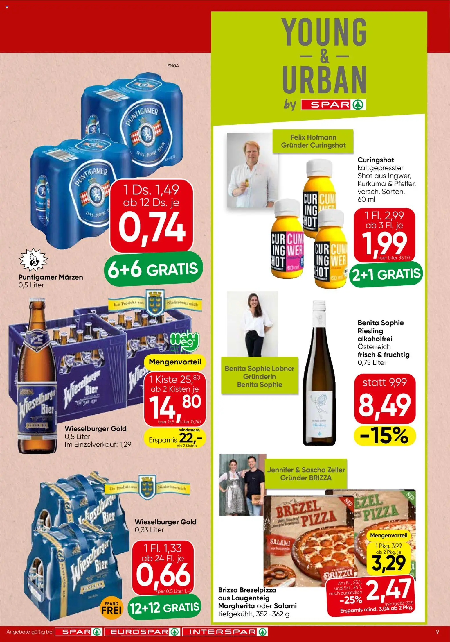 Spar Flugblatt - Wien gültig ab 22.01.2026 | Seite: 9 | Produkte: Salami, Pizza, Bier