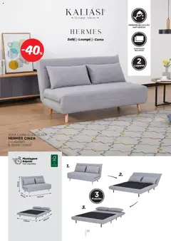 Pré-visualização Espaço Casa - Catálogo Kaliási - Sofás Camas válido de 21.07.2025 | Página: 20 | Produtos: Cama, Sofá