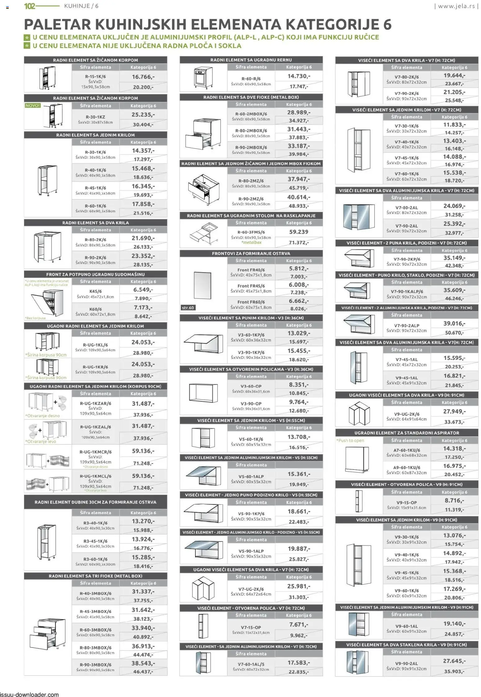 Jela katalog - važi od 09.02.2026 | Strana: 102 | Proizvode: Polica, Radna ploča, Aspirator