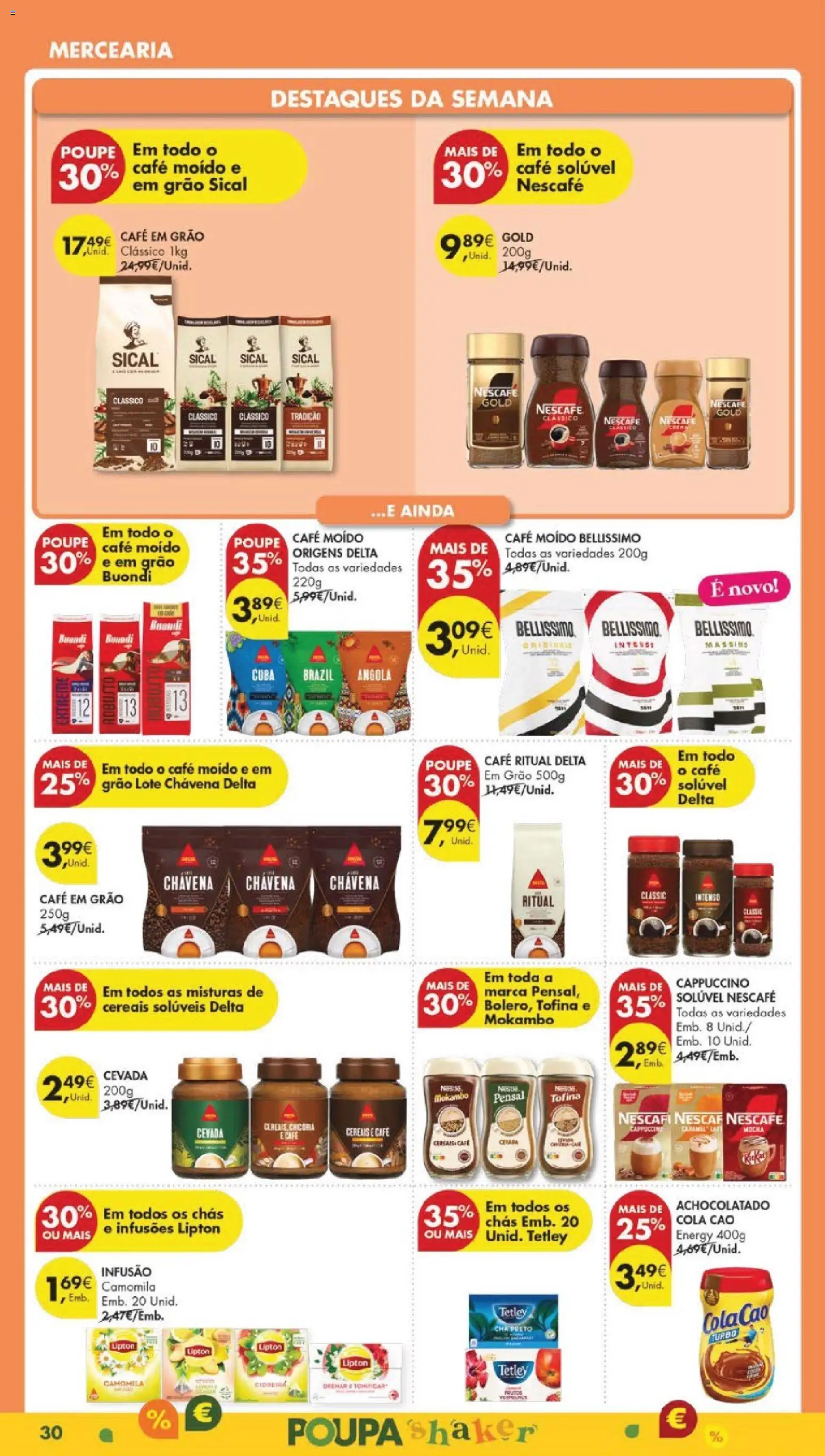Pingo Doce folheto │ válido de 24.02.2026 | Página: 32 | Produtos: Café solúvel, Chás, Chocolate, Cereais