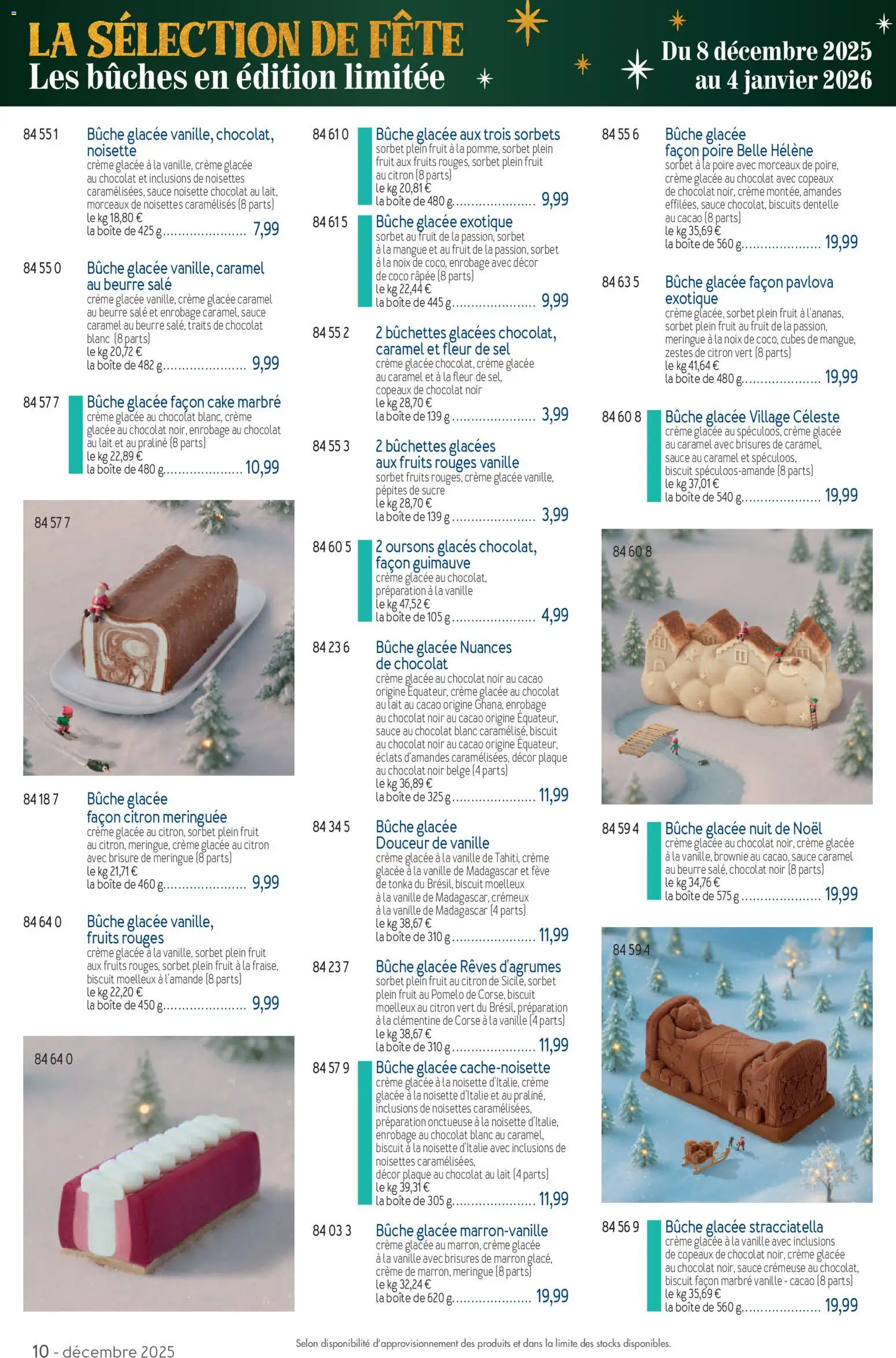 {H1} | Page: 10 | Produits: Glaces, Fève, Sel, Chocolat