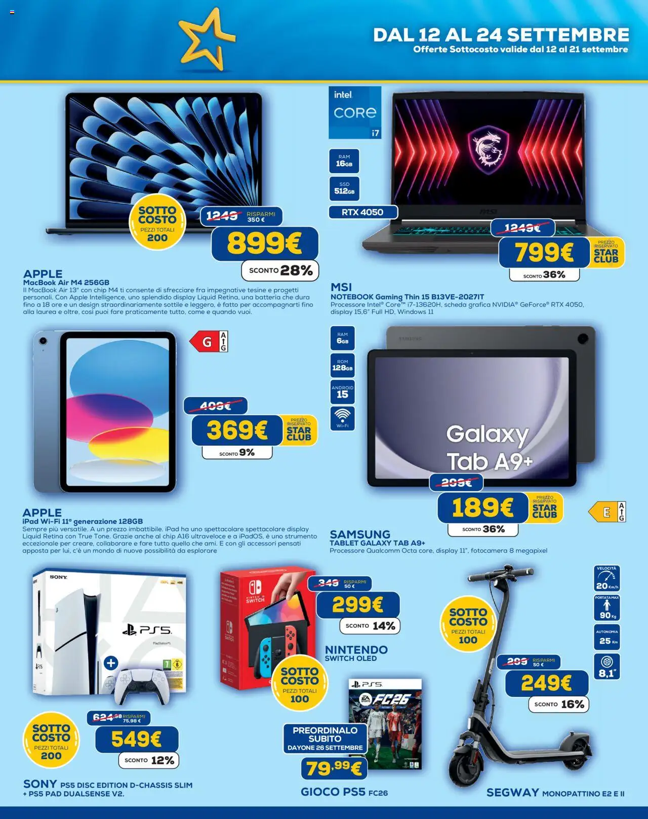 Volantino Euronics del 12.09.2025 | Pagina: 17 | Prodotti: Fotocamera, Gioco, Macbook, Batteria