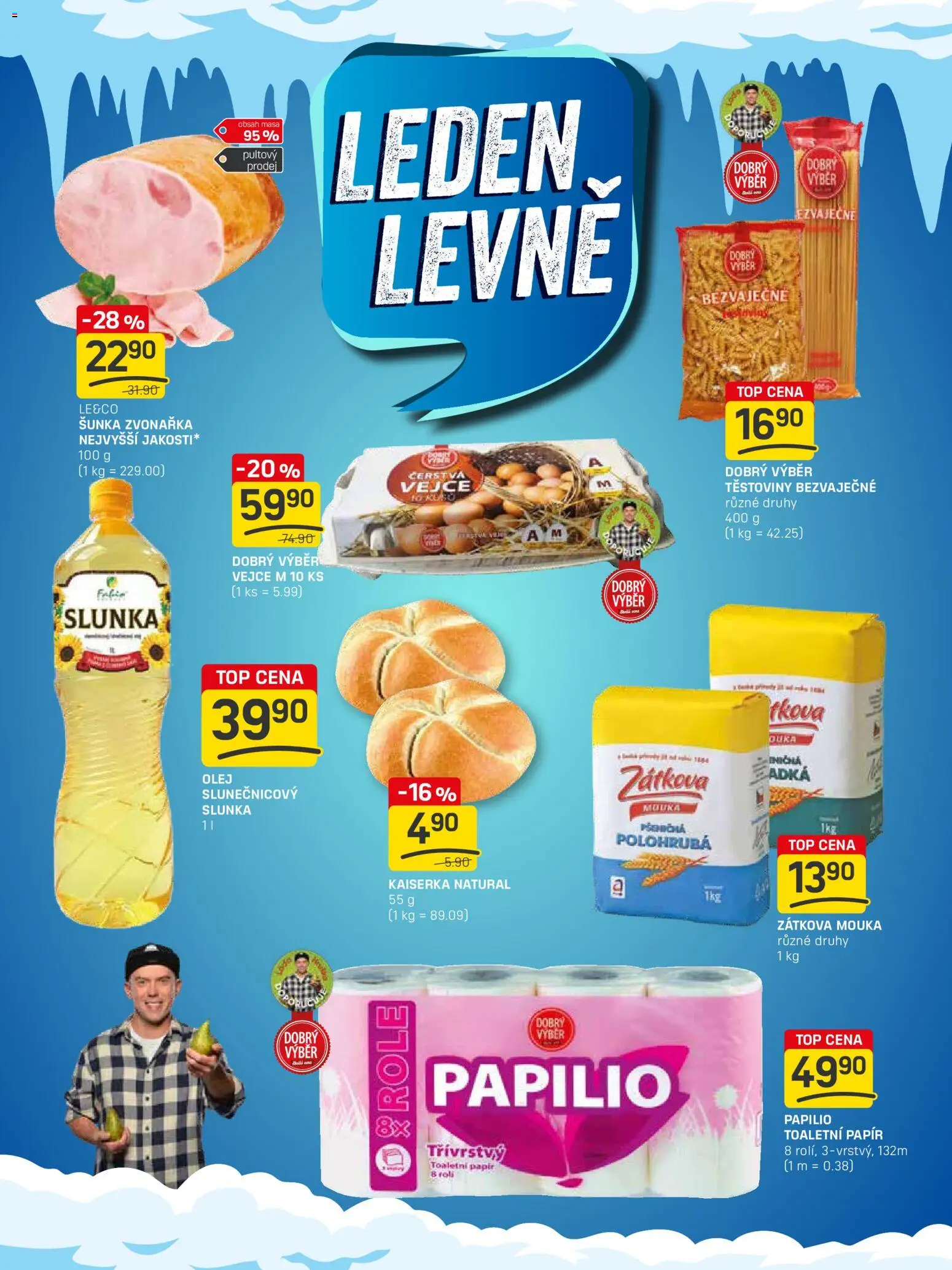 Flop leták - FlopTop od 02.01.2026 | Strana: 2 | Produkty: Kaiserka, Vejce, Šunka, Těstoviny