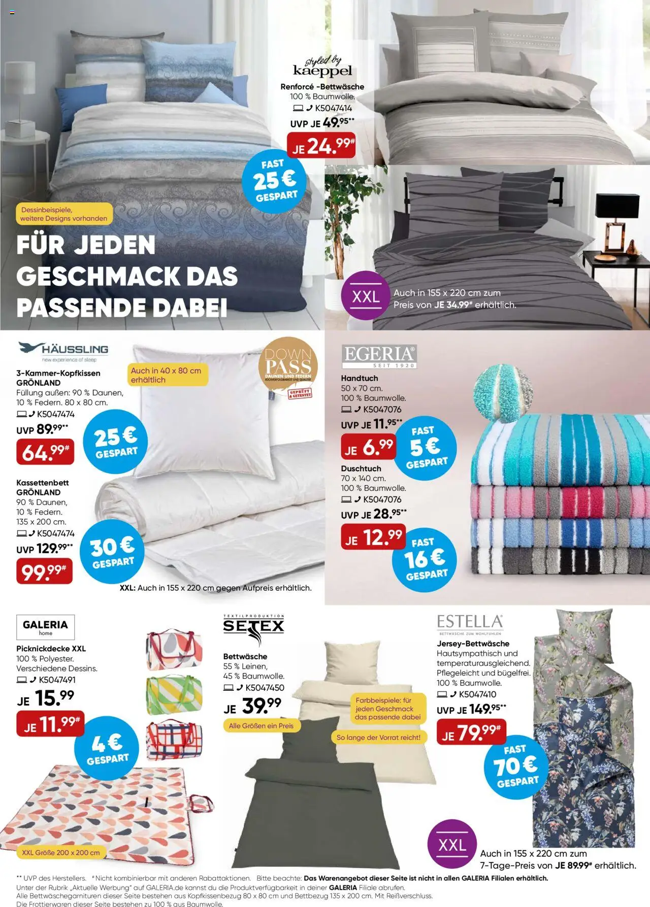 Galeria Karstadt Kaufhof Prospekt 	 - gültig ab dem 20.08.2025 | Seite: 9 | Produkte: Bettwäsche