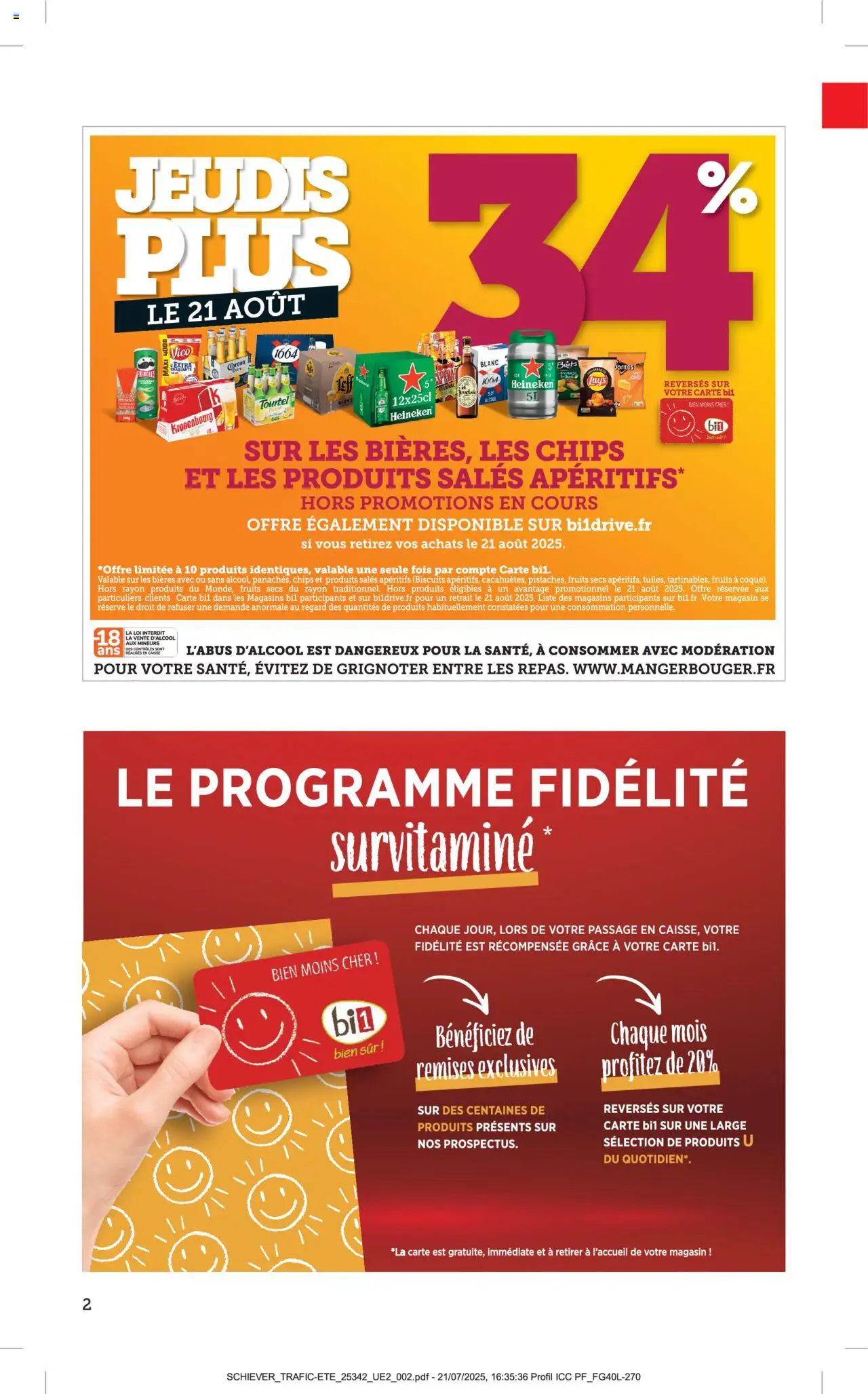  | Page: 2 | Produits: Heineken, Chips, Biscuits, Fruits secs