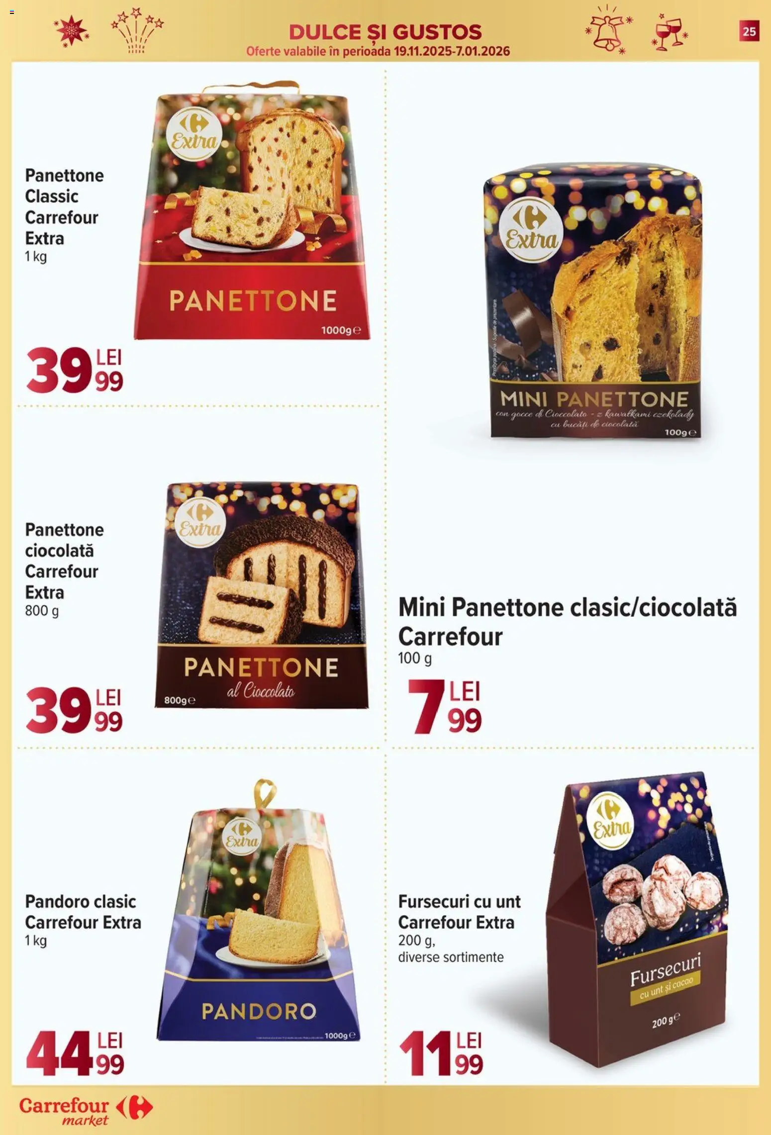 Noul catalog Carrefour – valabil de la 26.11.2025 | Pagină: 25 | Produse: Unt, Ciocolată, Cacao