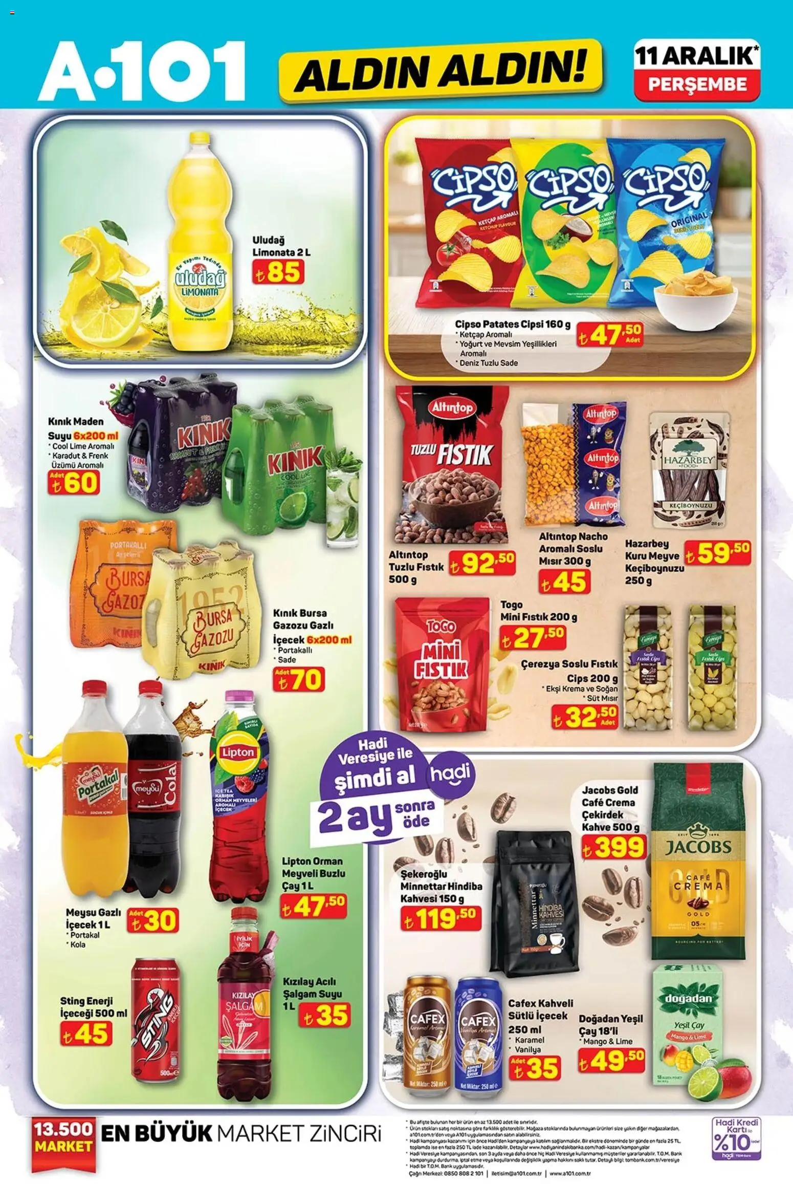 A101 Katalog Aldın Aldın - 11.12.2025 tarihinden itibaren geçerlidir | Sayfa: 2 | Ürünler: Limonata, Süt, Ketçap, Patates