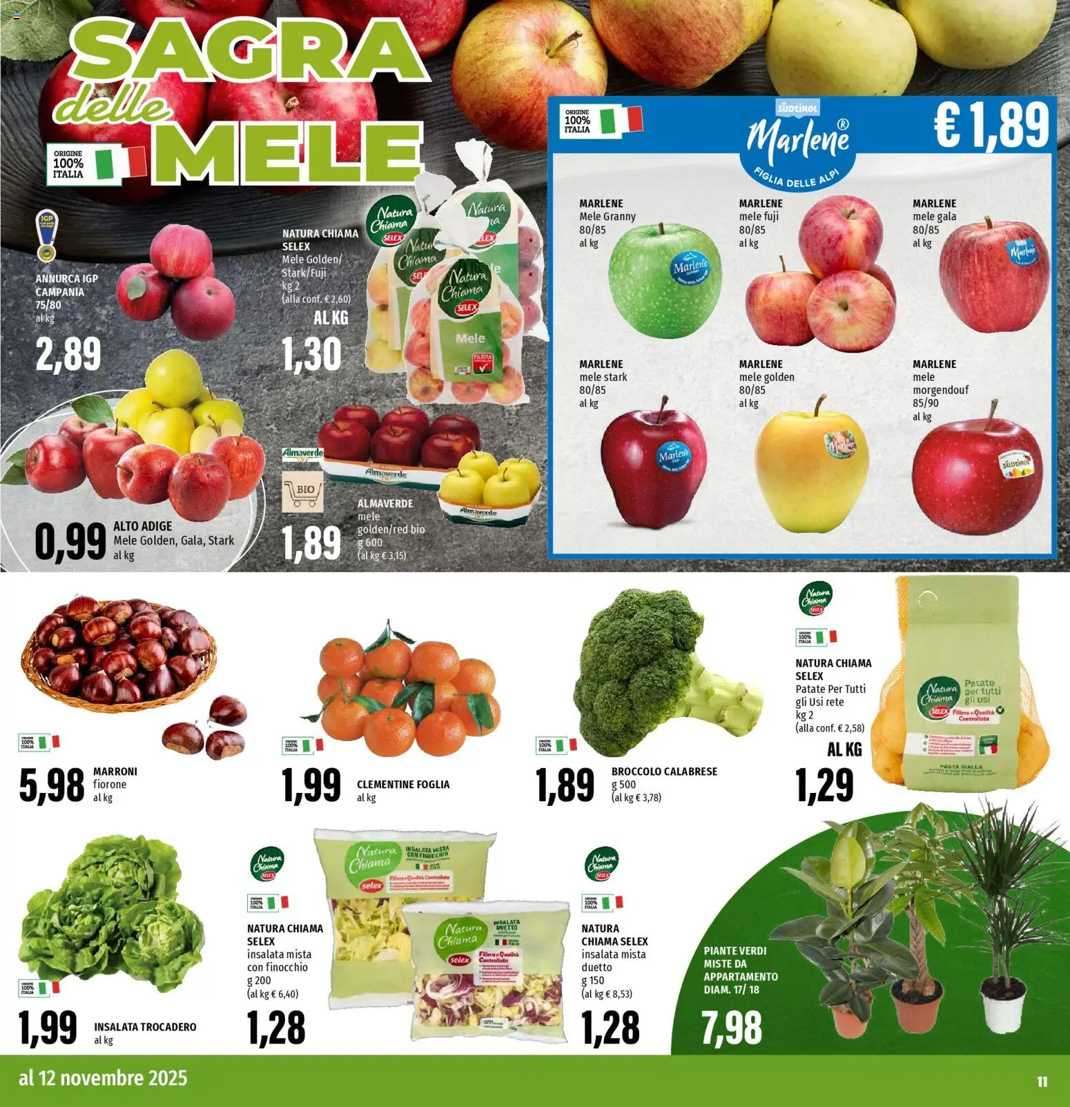 Volantino EMI del 30.10.2025 | Pagina: 11 | Prodotti: Mele, Insalata, Patate