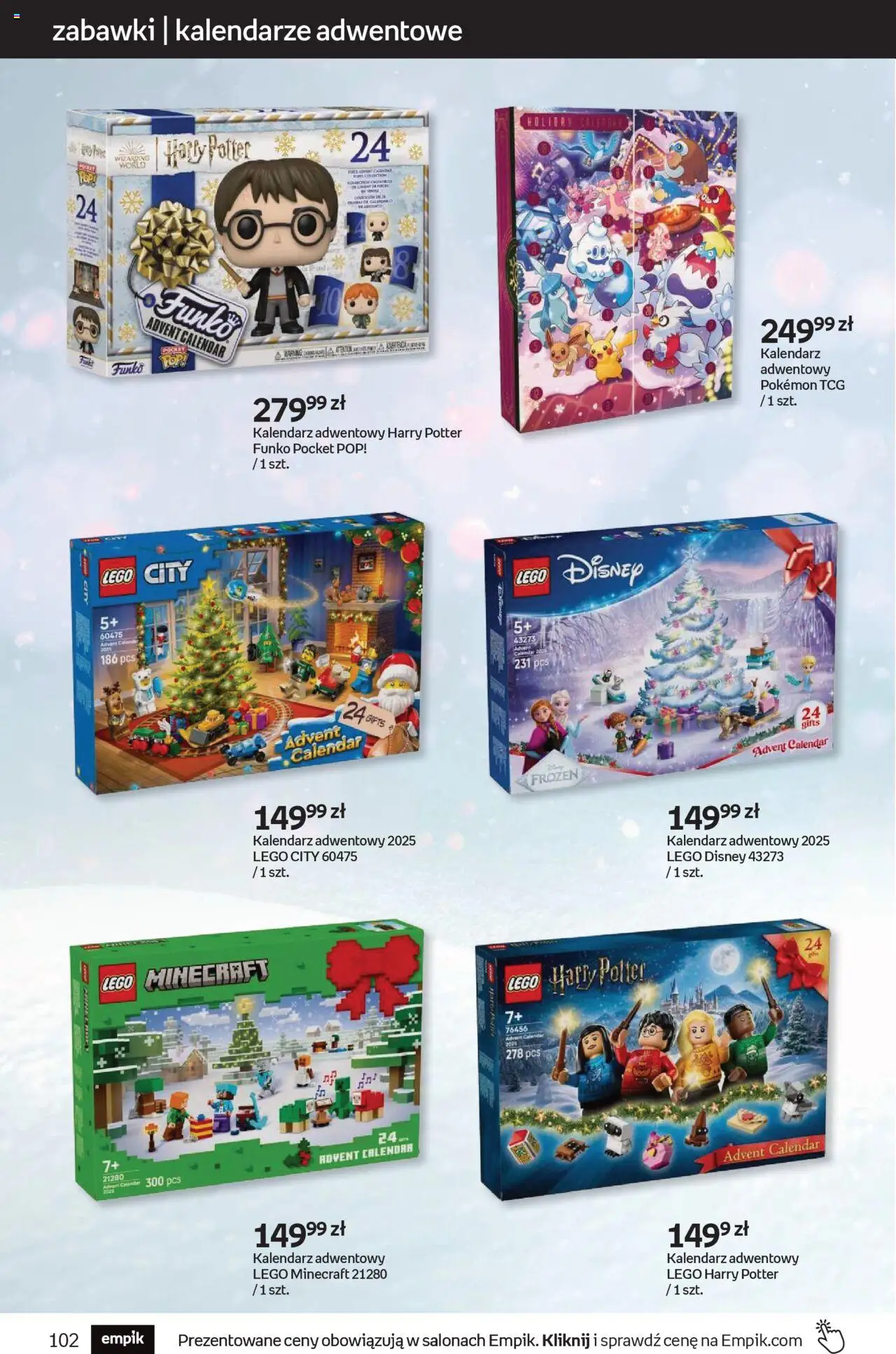 Empik promocje - Tom kultury Zabawki od 15.10.2025 | Strona: 14 | Produkty: Kalendarze adwentowe, Kalendarz adwentowy, Kalendarz, Lego