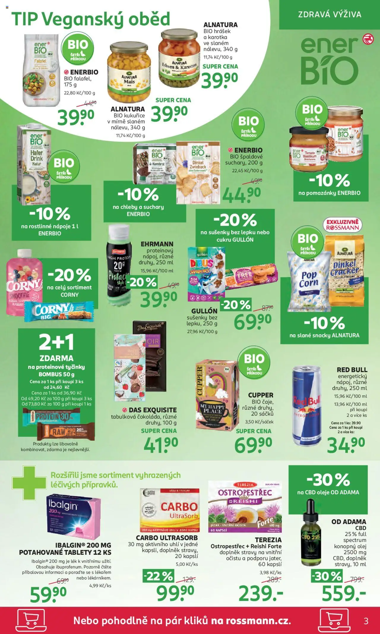 Rossmann leták od 04.06.2025 | Strana: 3 | Produkty: Oleje, Tyčinky, Smoothie, Hrášek