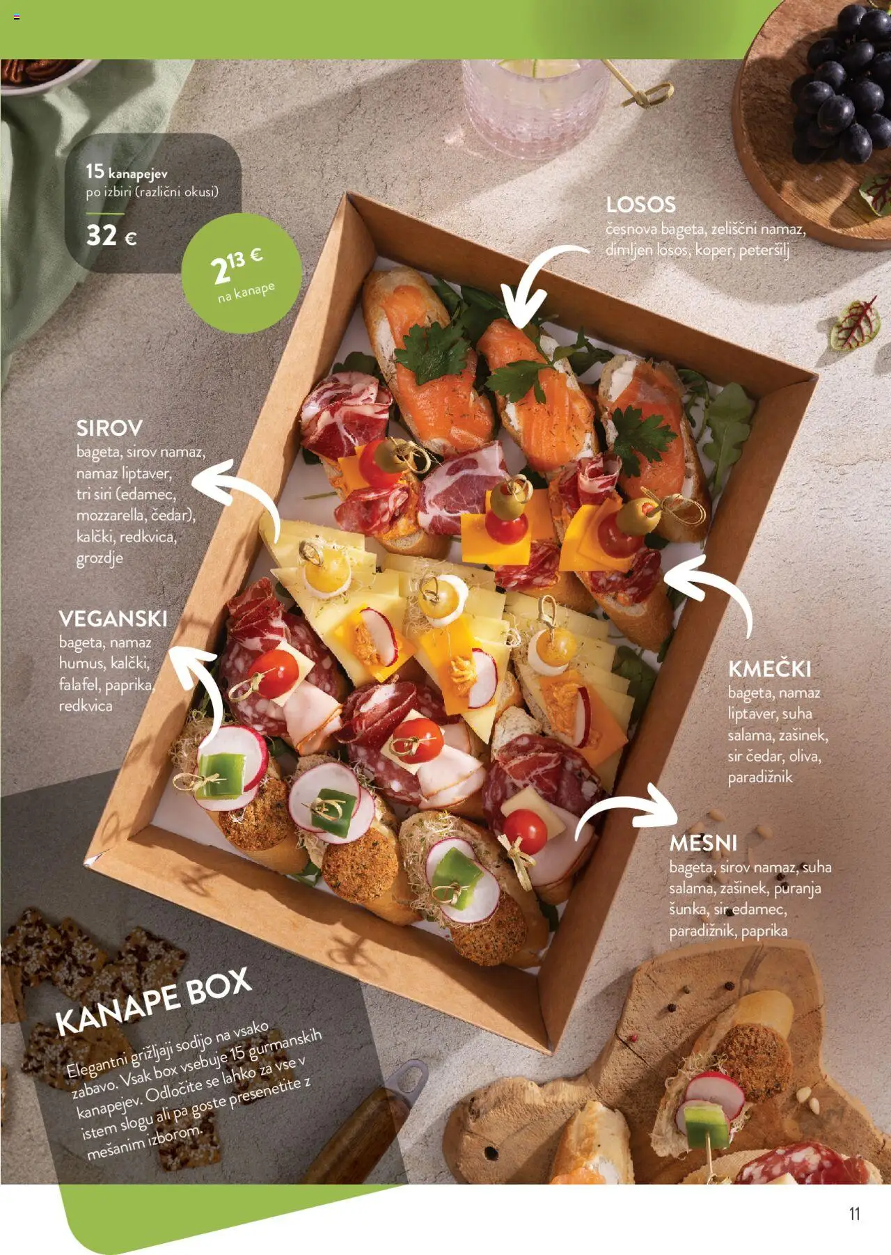 Spar katalog party box │ velja od 11.08.2025 | Stran: 11 | Izdelki: Grozdje, Namaz, Sir, Paradiznik