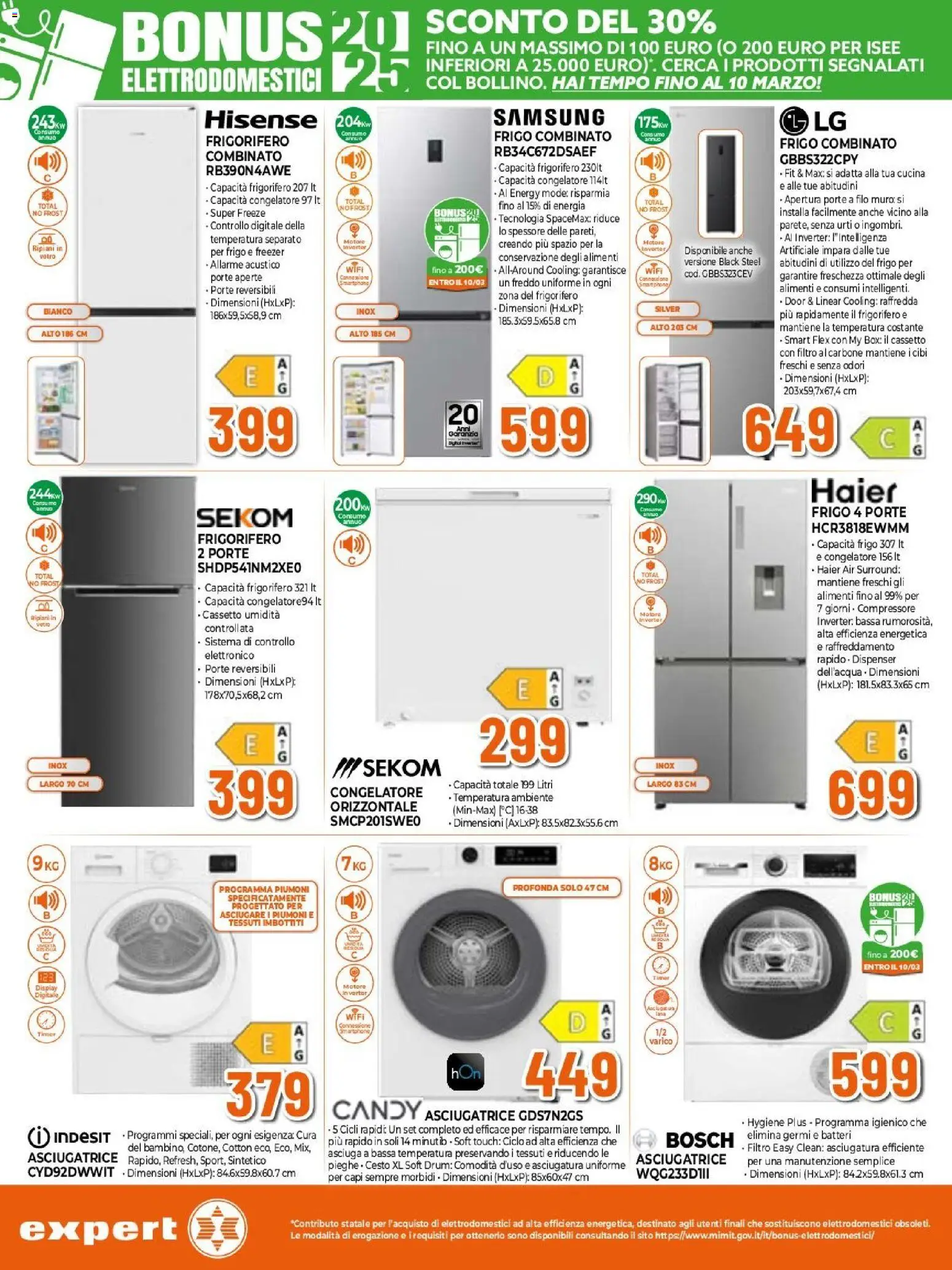 Volantino Expert del 26.02.2026 | Pagina: 18 | Prodotti: Freezer, Asciugatrice, Frigorifero, Congelatore