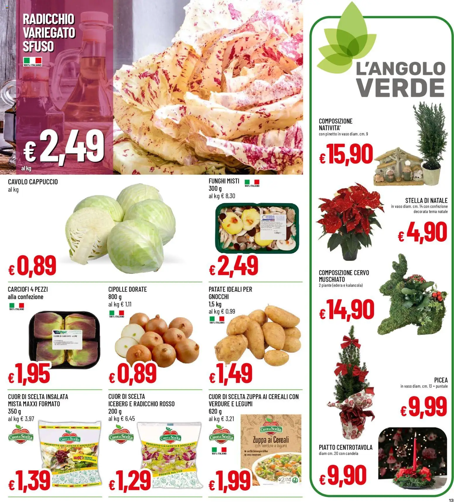 Volantino Famila del 04.12.2025 | Pagina: 13 | Prodotti: Legumi, Cipolle, Funghi, Candela