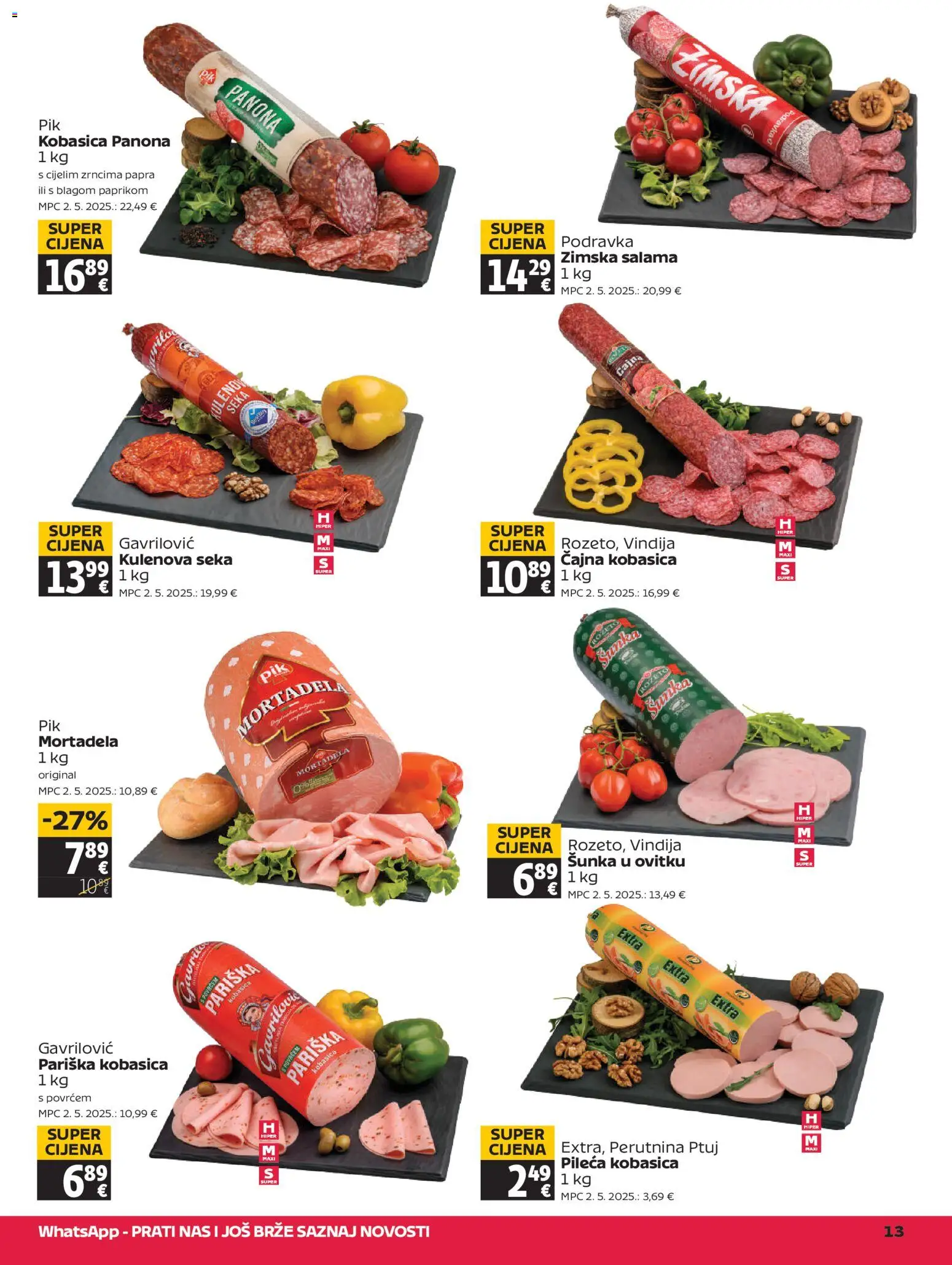 Tommy katalog | vrijedi od 05.03.2026 | Stranica: 13 | Proizvodi: Vindija, Salama, Šunka, Kobasica