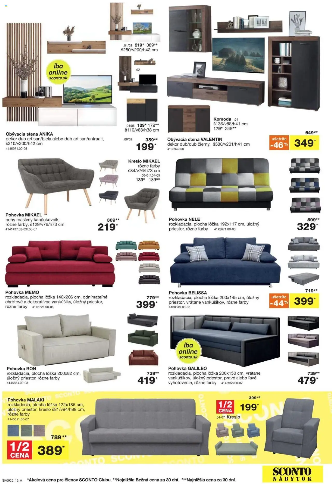 Sconto nábytok leták │ platný od 16.07.2025 | Strana: 15 | Produkty: Nábytok, Pohovka, Komoda