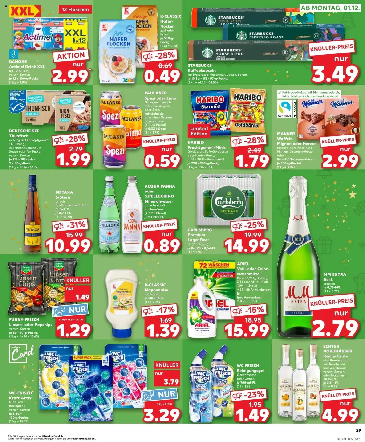 Kaufland prospekt Schwaigern	 – gültig ab 27.11.2025 | Seite: 29 | Produkte: Carlsberg, Rapsöl, Duft, Chips