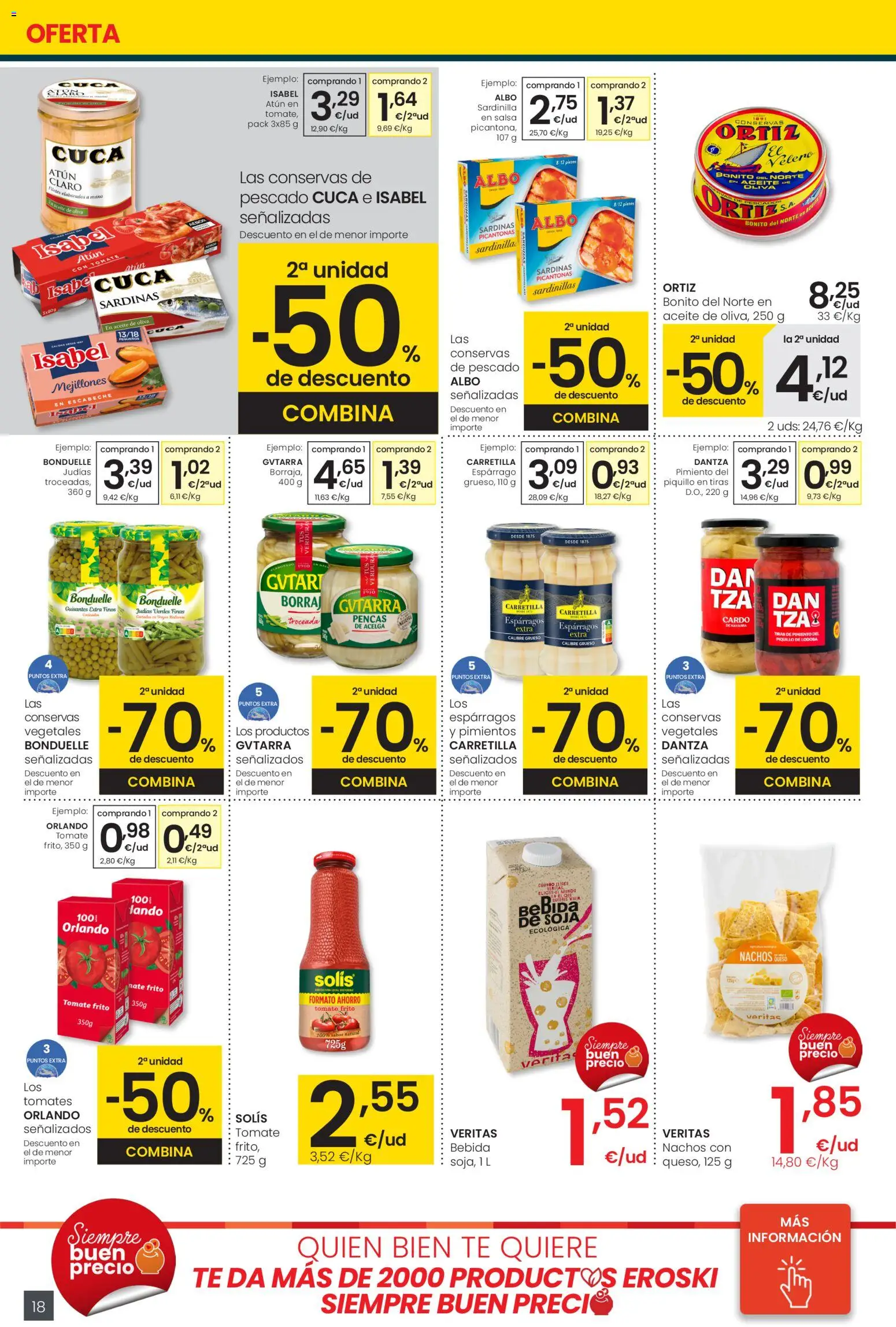 Eroski folleto │ válido desde el 13.11.2025 | Página: 18 | Productos: Καλτσάκια μισά, Sardinillas, Κάδος απορρυμάτων, Té