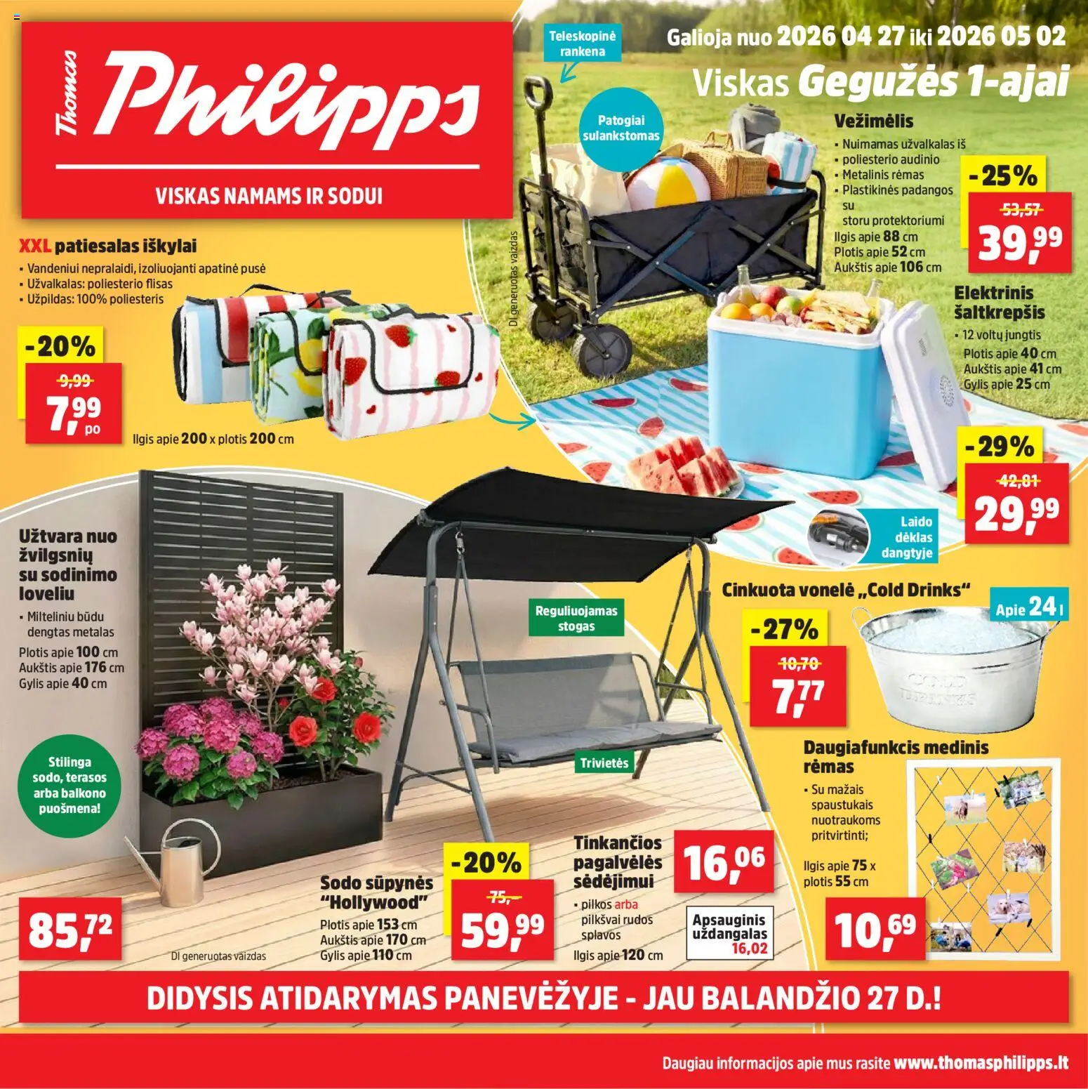 Thomas Philipps akcijos nuo 27.04.2026 | Puslapis: 1 | Prekių: Jungtis, Dėklas, Užvalkalas