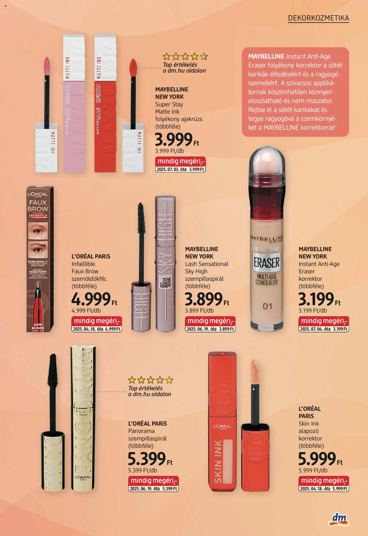 DM Drogerie Markt akciós ujság - amely érvényes a következő dátumtól: 30.10.2025 | Oldal: 29 | Termékek: Szempillaspirál, Korrektor, Ajakrúzs, Whisky