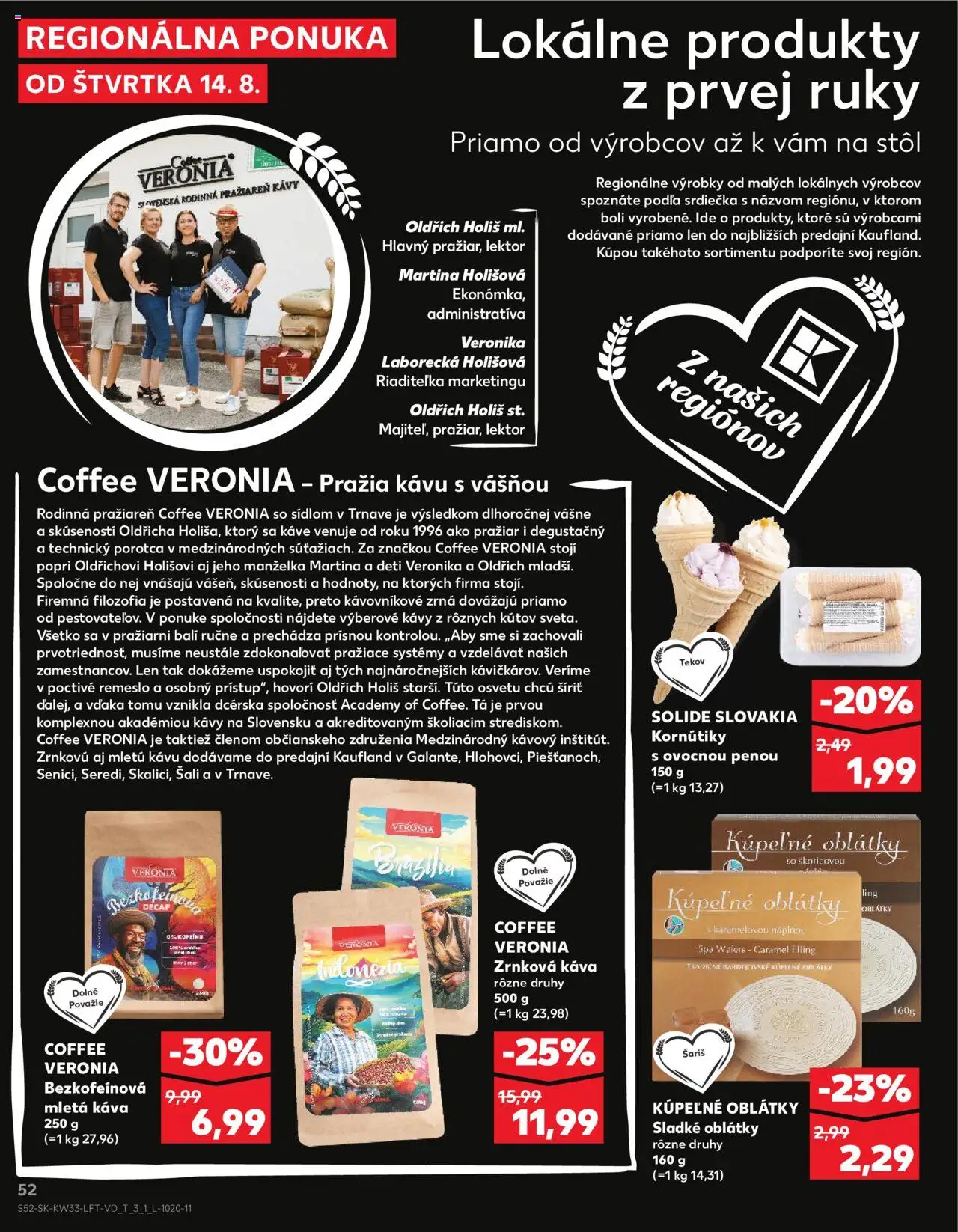 Kaufland SK akciós ujság - amely érvényes a következő dátumtól: 14.08.2025 | Oldal: 52 | Termékek: Kávé, Só