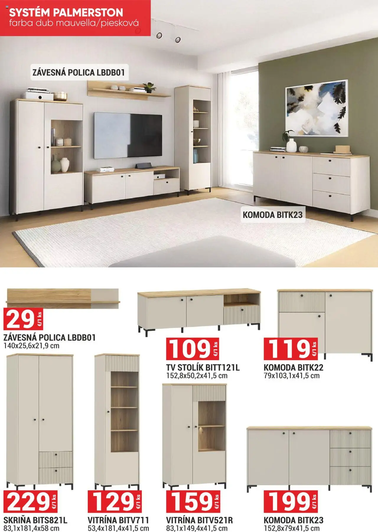 Merkury Market nábytok, sedačky, matrace │ platný od 01.08.2025 | Strana: 24 | Produkty: Tv, Tv stolik, Skriňa, Komoda