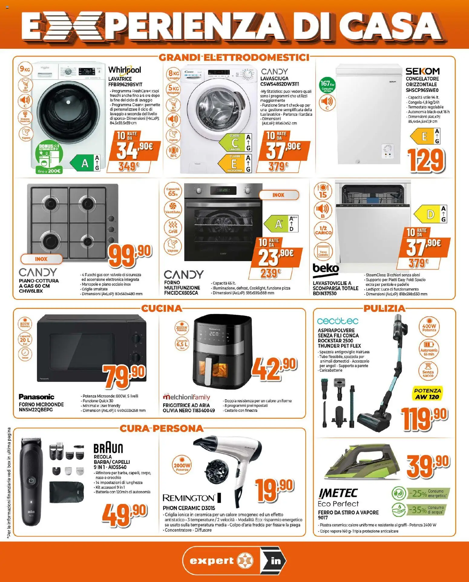 Volantino Ipercoop del 23.04.2026 | Pagina: 2 | Prodotti: Friggitrice ad aria, Forno, Aspirapolvere, Ferro da stiro