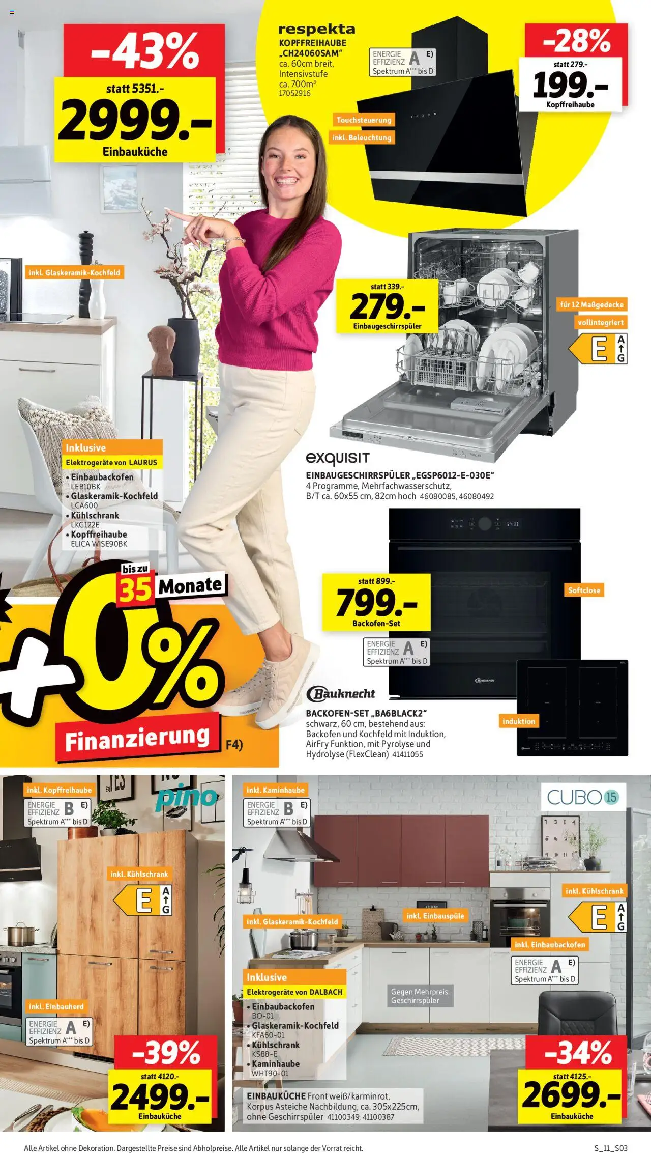 Sconto Prospekt 	 – gültig ab 13.10.2025 | Seite: 3 | Produkte: Geschirrspüler, Einbauküche, Kochfeld, Backofen