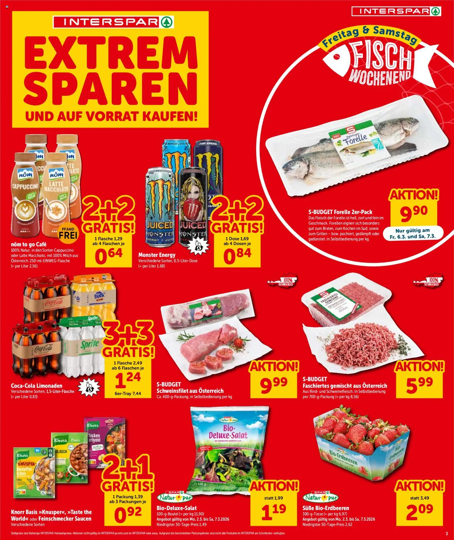 Interspar Flugblatt - Niederösterreich gültig ab 05.03.2026 | Seite: 3 | Produkte: Milch, Fisch