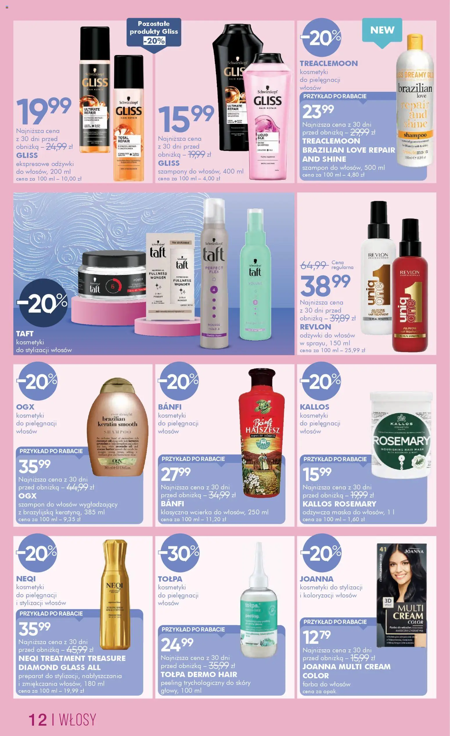 Super-pharm gazetka od 24.04.2026 | Strona: 12 | Produkty: Farba do włosów, Kosmetyki, Maska, Peeling