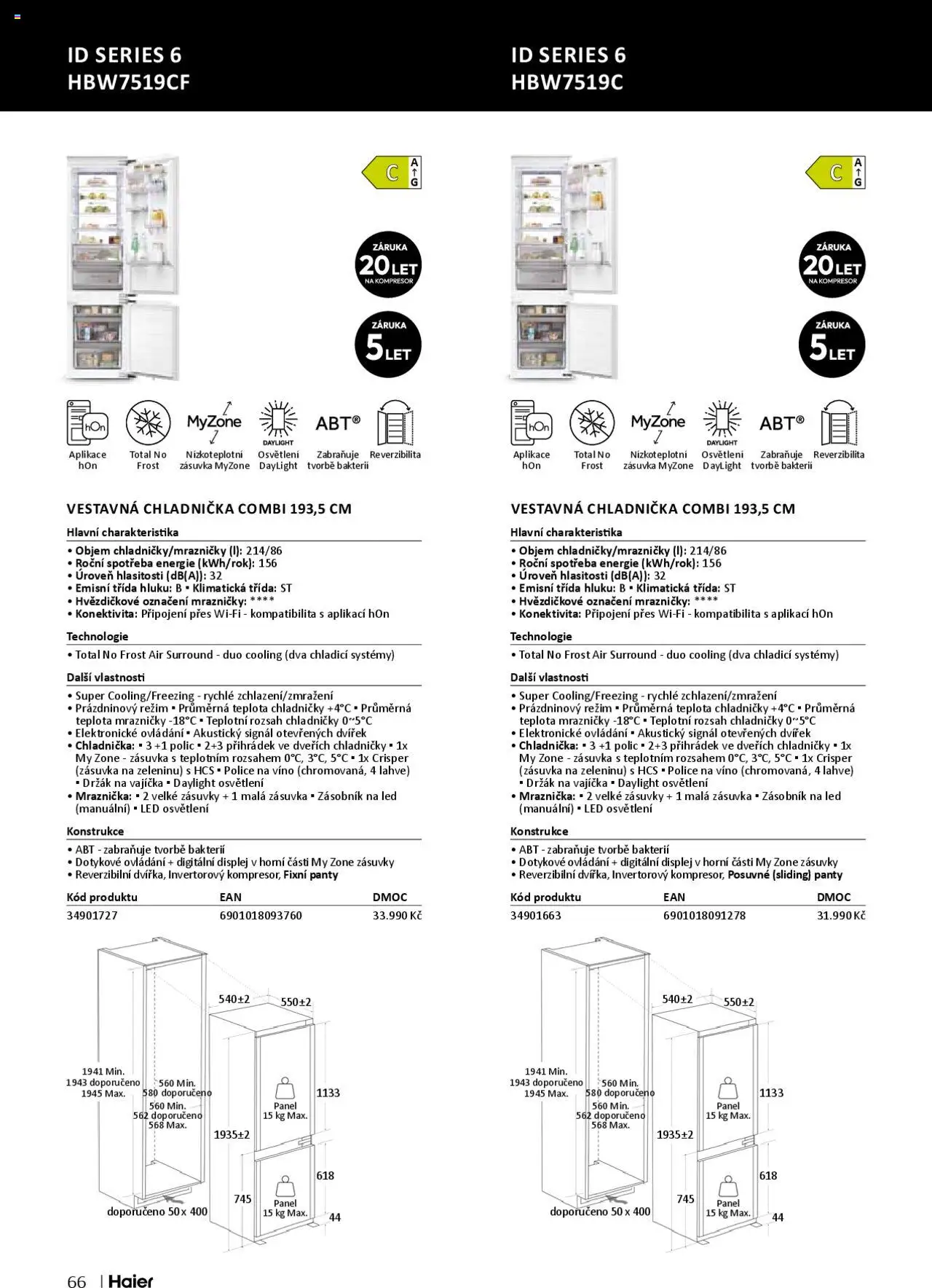 XXXLutz leták - Spotřebiče Haier 2025 od 01.06.2025 | Strana: 66 | Produkty: Chladnička, Lahve, Zásuvka, LED