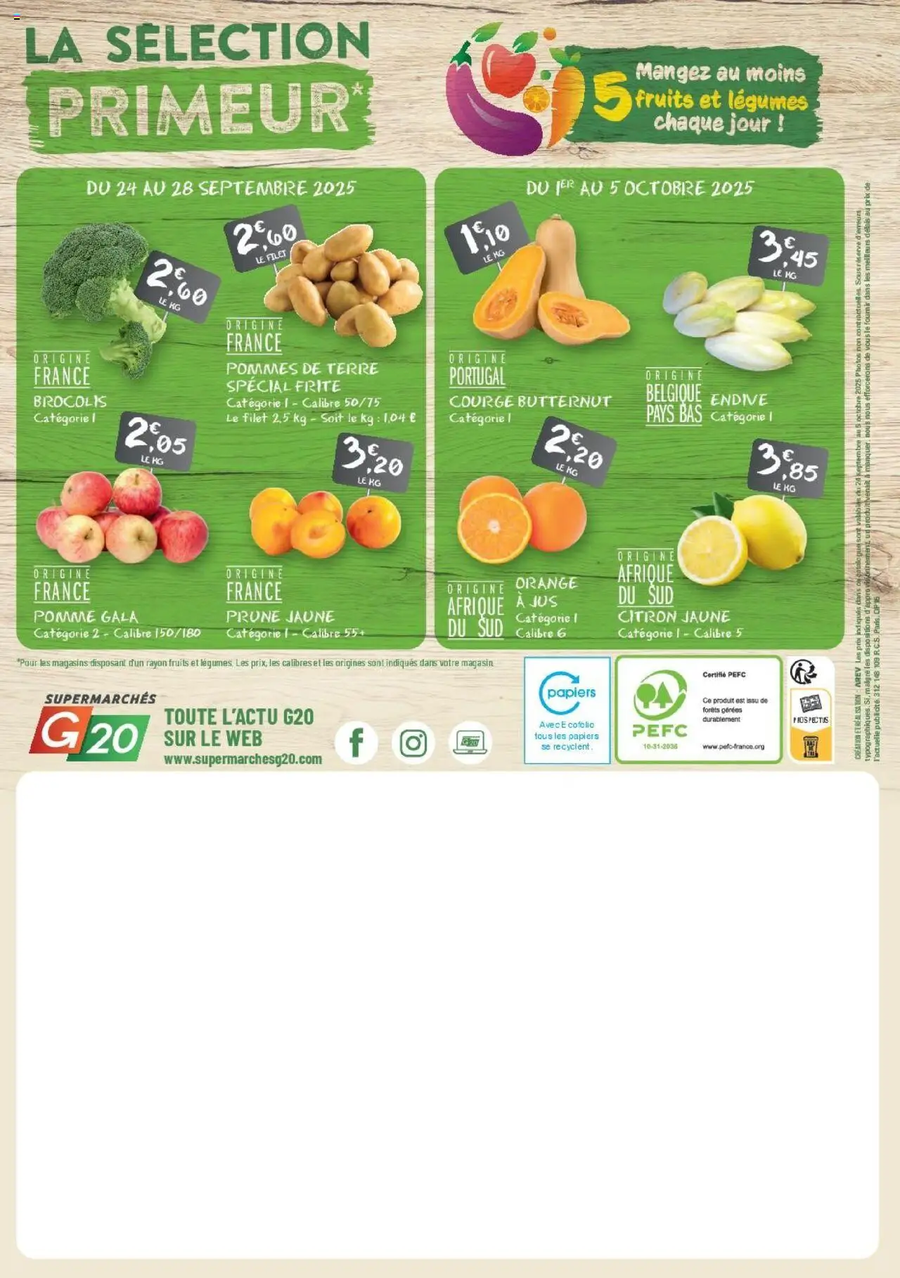  | Page: 21 | Produits: Citron, Courge, Endive, Jus