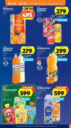Aldi akciós újság - amely érvényes a következő dátumtól: 23.04.2026 | Oldal: 13 | Termékek: Áfonya, Vegán, Narancslé, Cukor