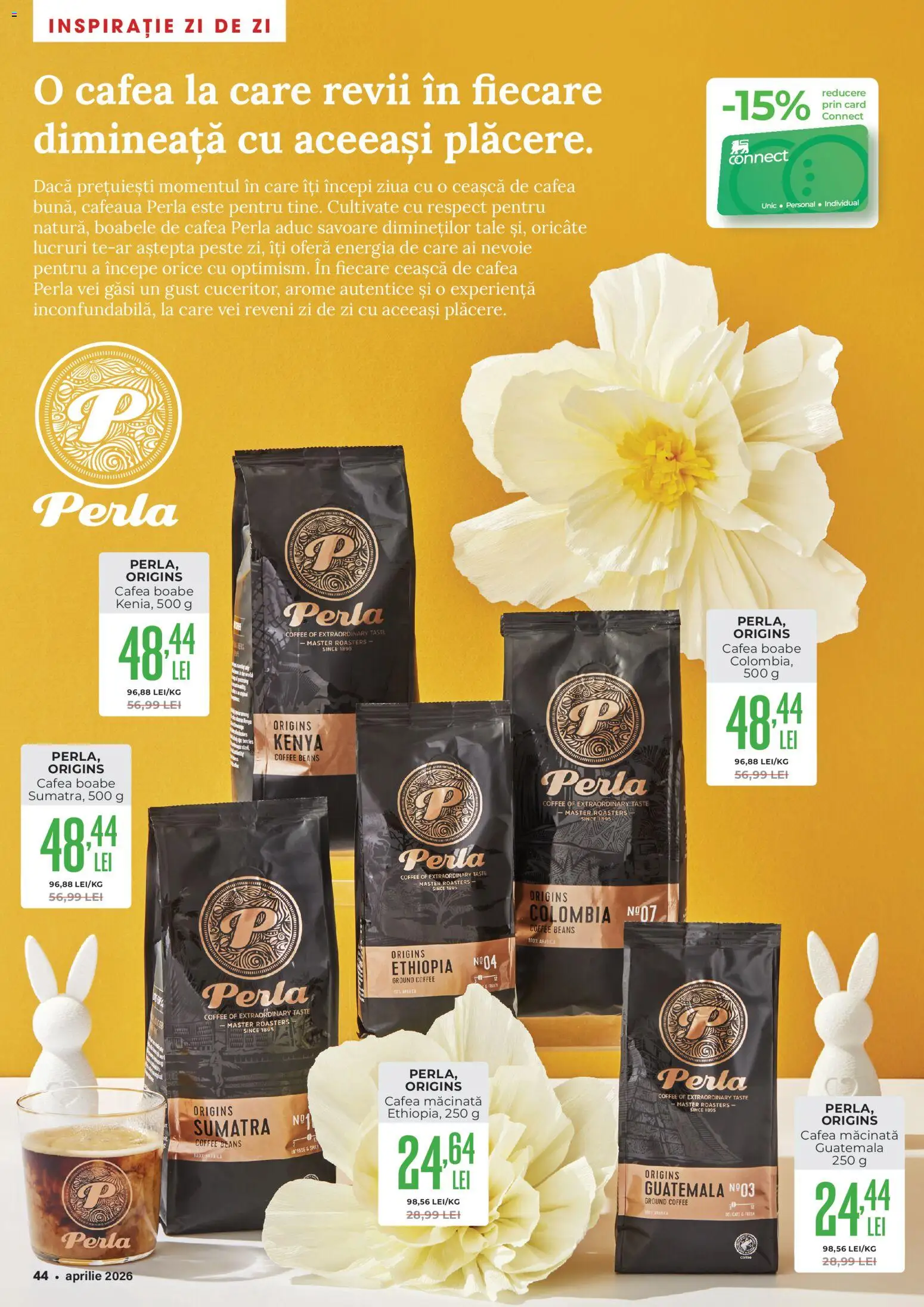 Noul catalog Mega Image – valabil de la 26.03.2026 | Pagină: 44 | Produse: Cafea, Pește