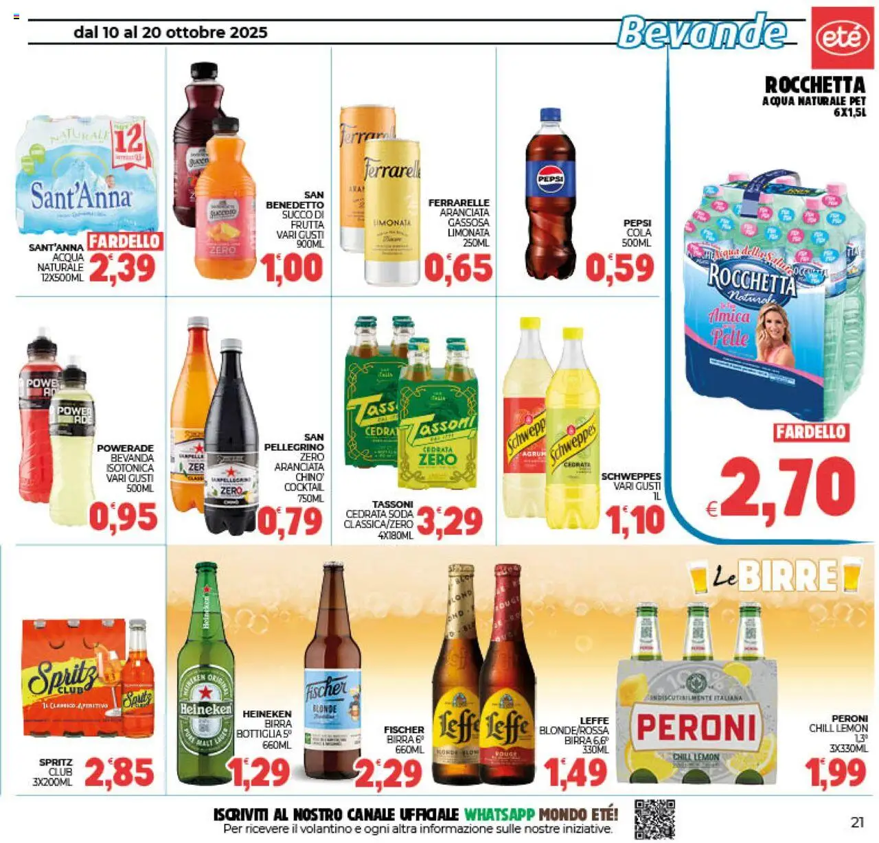 Volantino Eté del 10.10.2025 | Pagina: 21 | Prodotti: Limonata, Acqua, Cedrata, Pepsi
