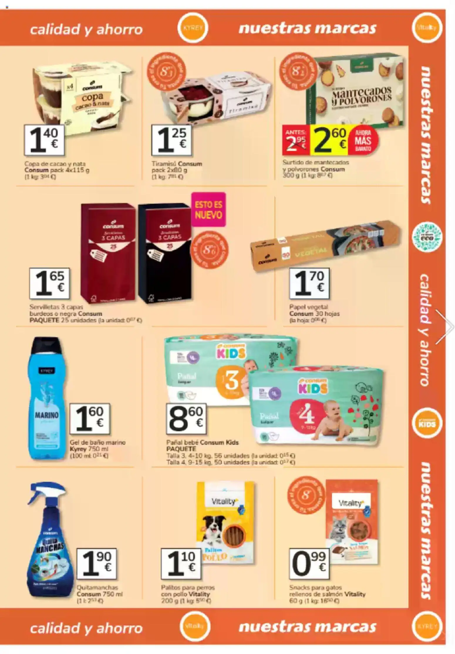 Consum folleto │ válido desde el 20.11.2025 | Página: 19 | Productos: Quitamanchas, Gel de baño, Φρυγανιές σικάλεως, Baño