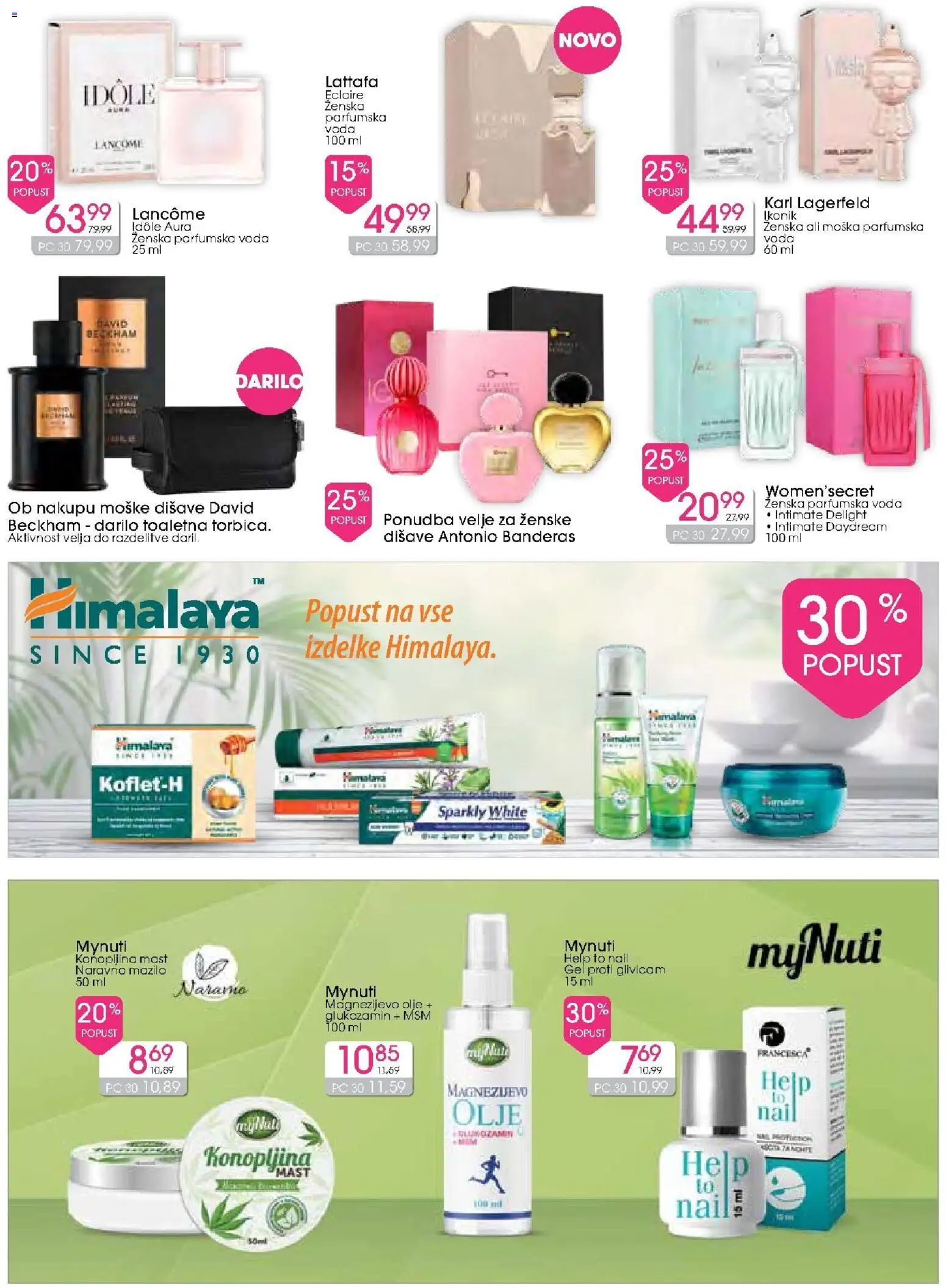 Novi Tuš drogerija katalog ponudbe – veljaven od 12.11.2025 | Stran: 4 | Izdelki: Olje, Voda, Parfumska voda