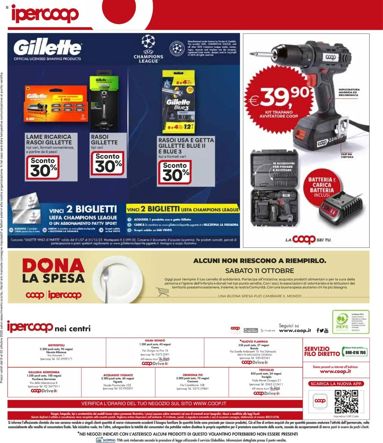 Volantino Ipercoop del 09.10.2025 | Pagina: 41 | Prodotti: Crema, Cintura, Data, Batteria