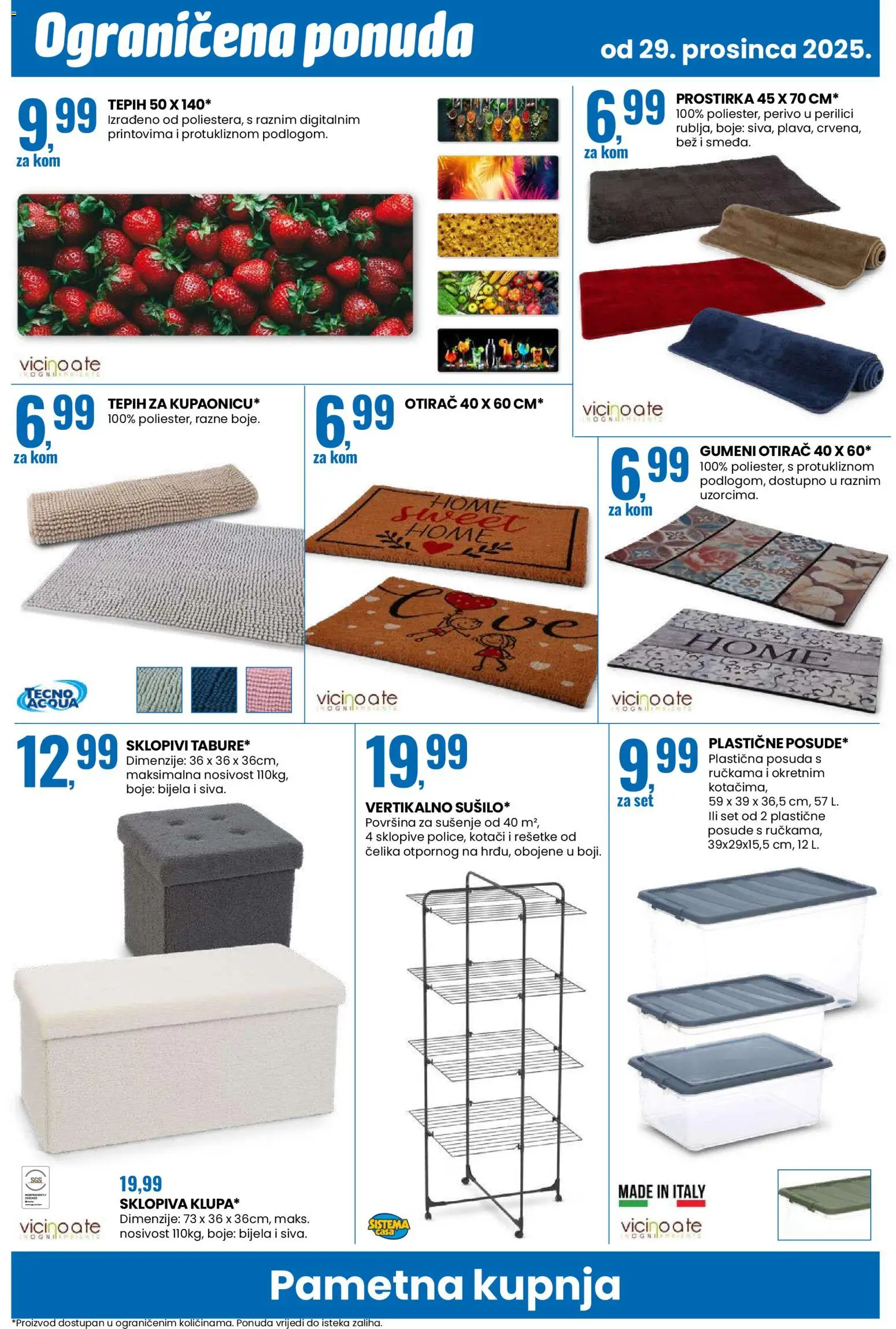 Eurospin katalog | vrijedi od 29.12.2025 | Stranica: 22 | Proizvodi: Tepih, Otirač