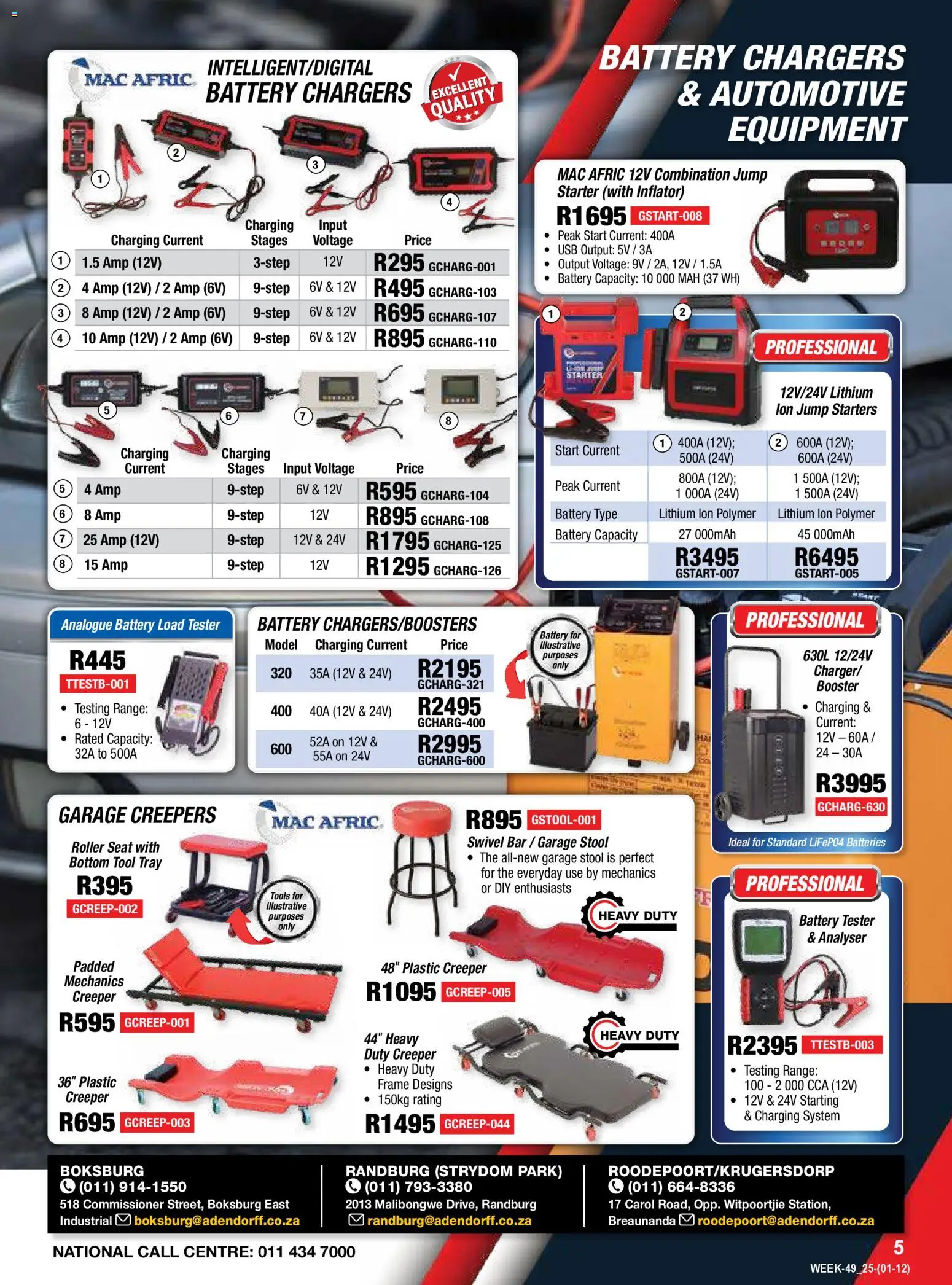 New Adendorff catalogue – valid from 01.12.2025 | Page: 7 | Products: Tray, Stool, Frame, Battery
