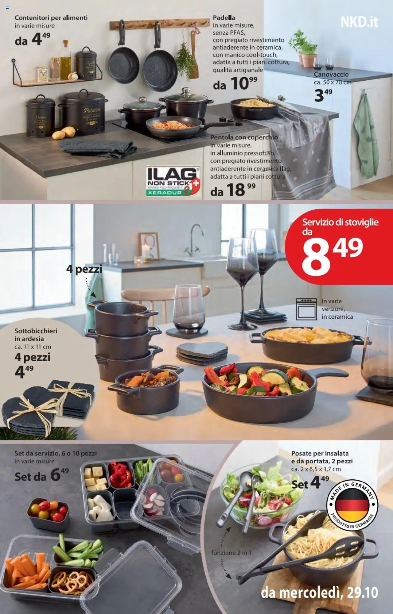 Volantino NKD del 29.10.2025 | Pagina: 17 | Prodotti: Posate, Insalata, Padella, Alluminio