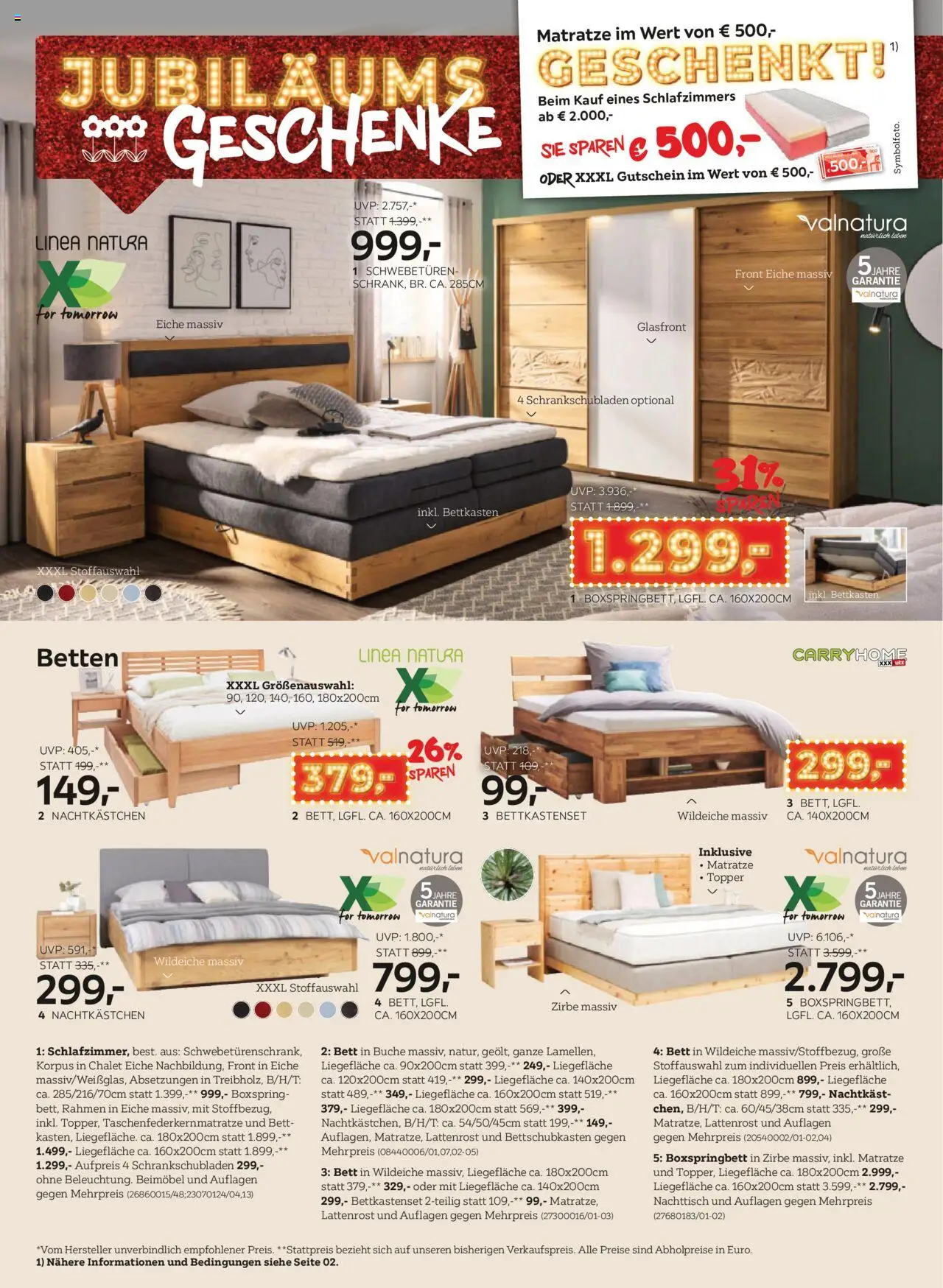 XXXLutz Jubiläum geschenke gültig ab 26.08.2025 | Seite: 14 | Produkte: Bett, Matratze, Nachttisch, Lattenrost