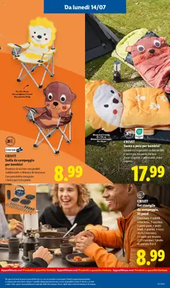 Volantino Lidl del 14.07.2025 | Pagina: 33 | Prodotti: Insalata, Sacco a pelo, Piatto, Coperta