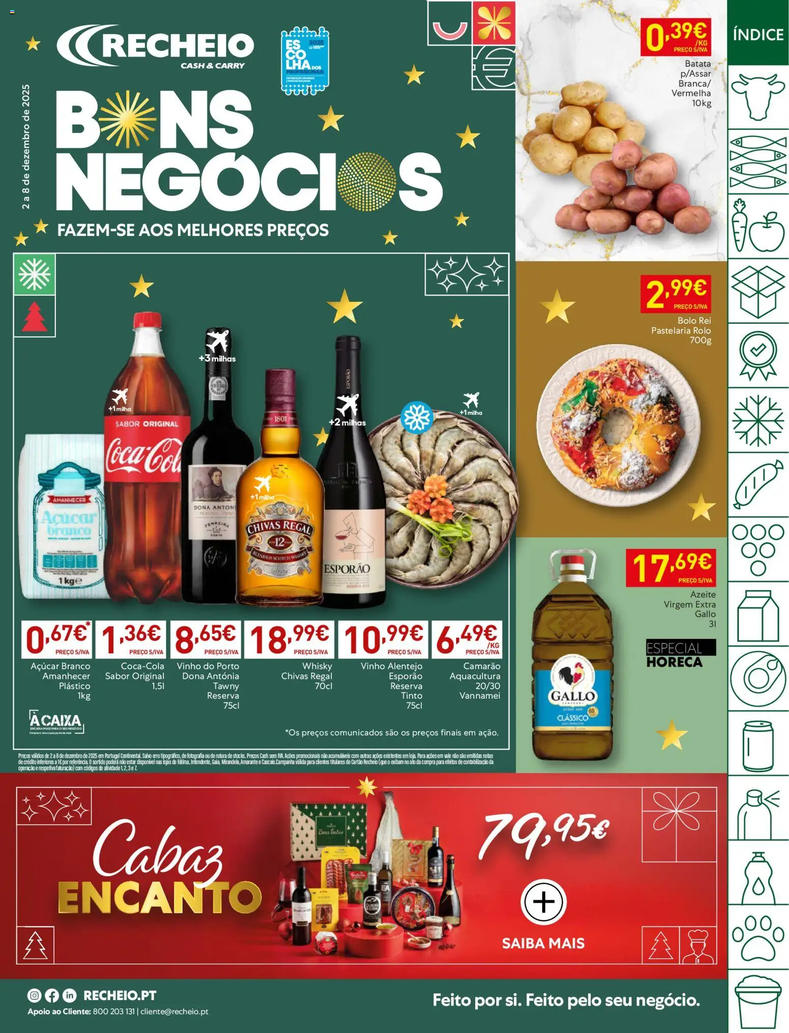 Recheio folheto │ válido de 02.12.2025 | Página: 1 | Produtos: Whisky, Bolo, Camarão, Açúcar