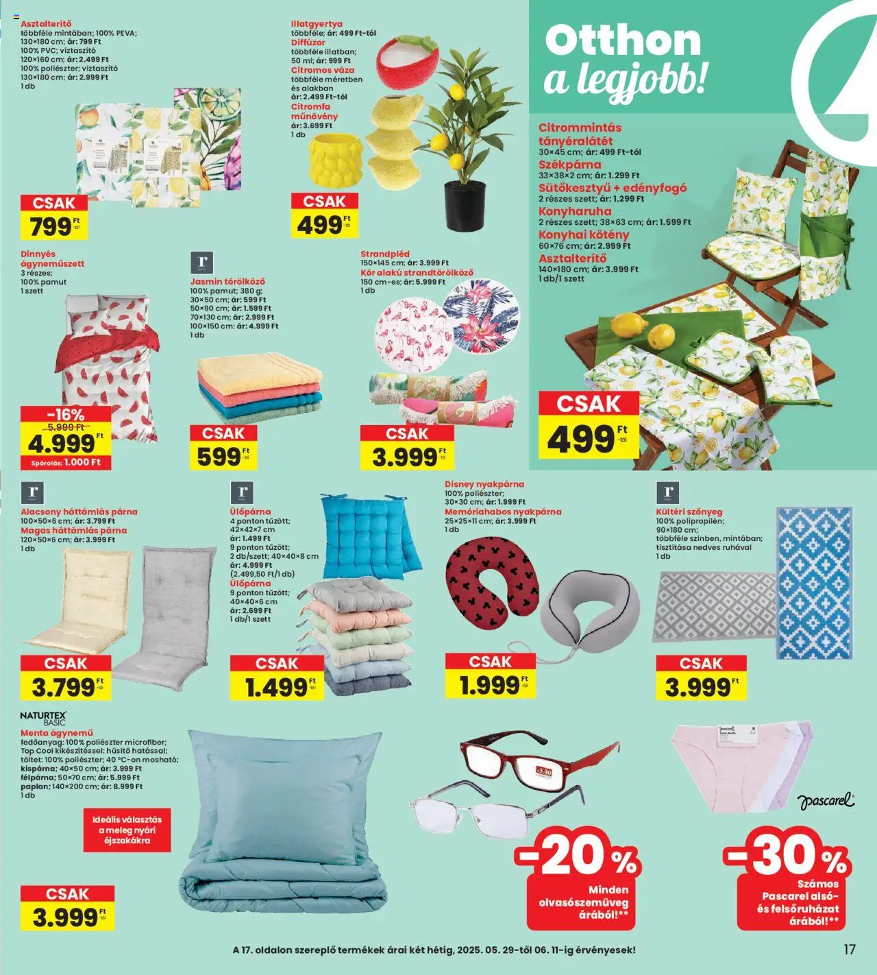 Interspar akciós ujság - amely érvényes a következő dátumtól: 29.05.2025 | Oldal: 17 | Termékek: Strandtörölköző, Párna, Szőnyeg, Váza