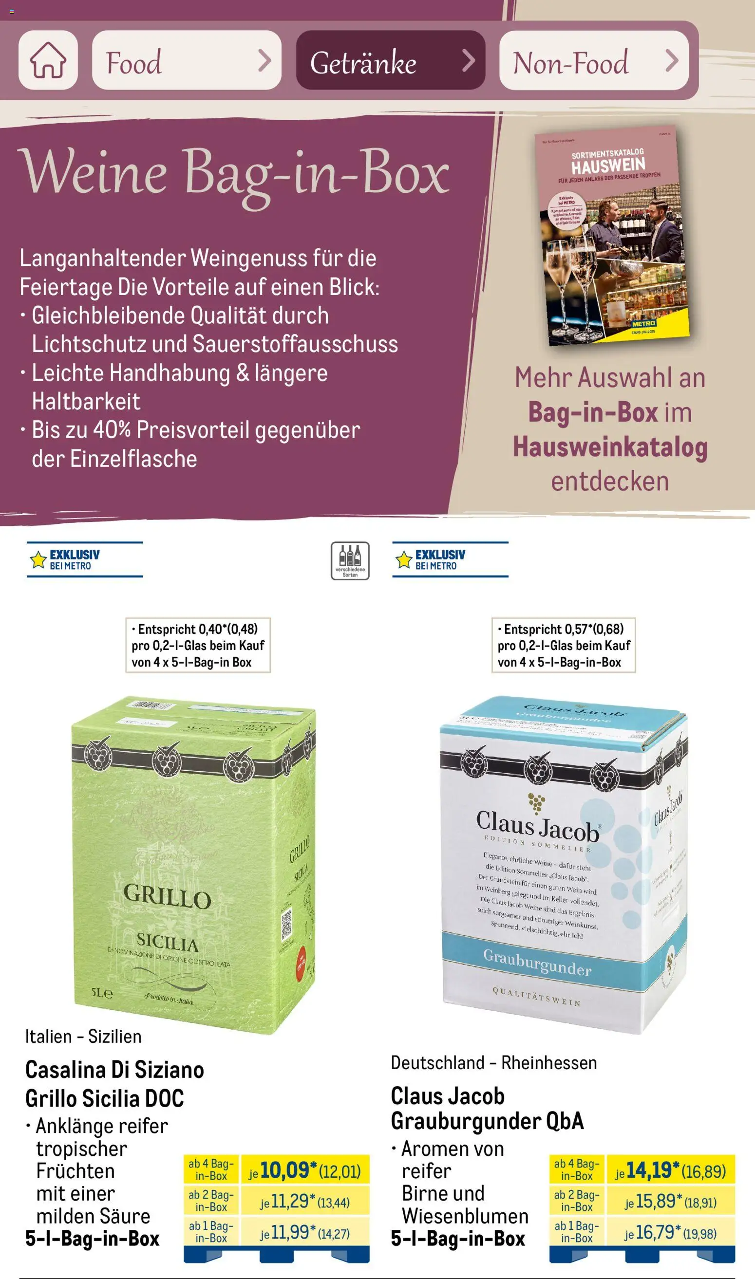 Metro Saisonkatalog Frühlingsgenuss – gültig ab 01.03.2026 | Seite: 70 | Produkte: Sekt, Box, Birne, Wein